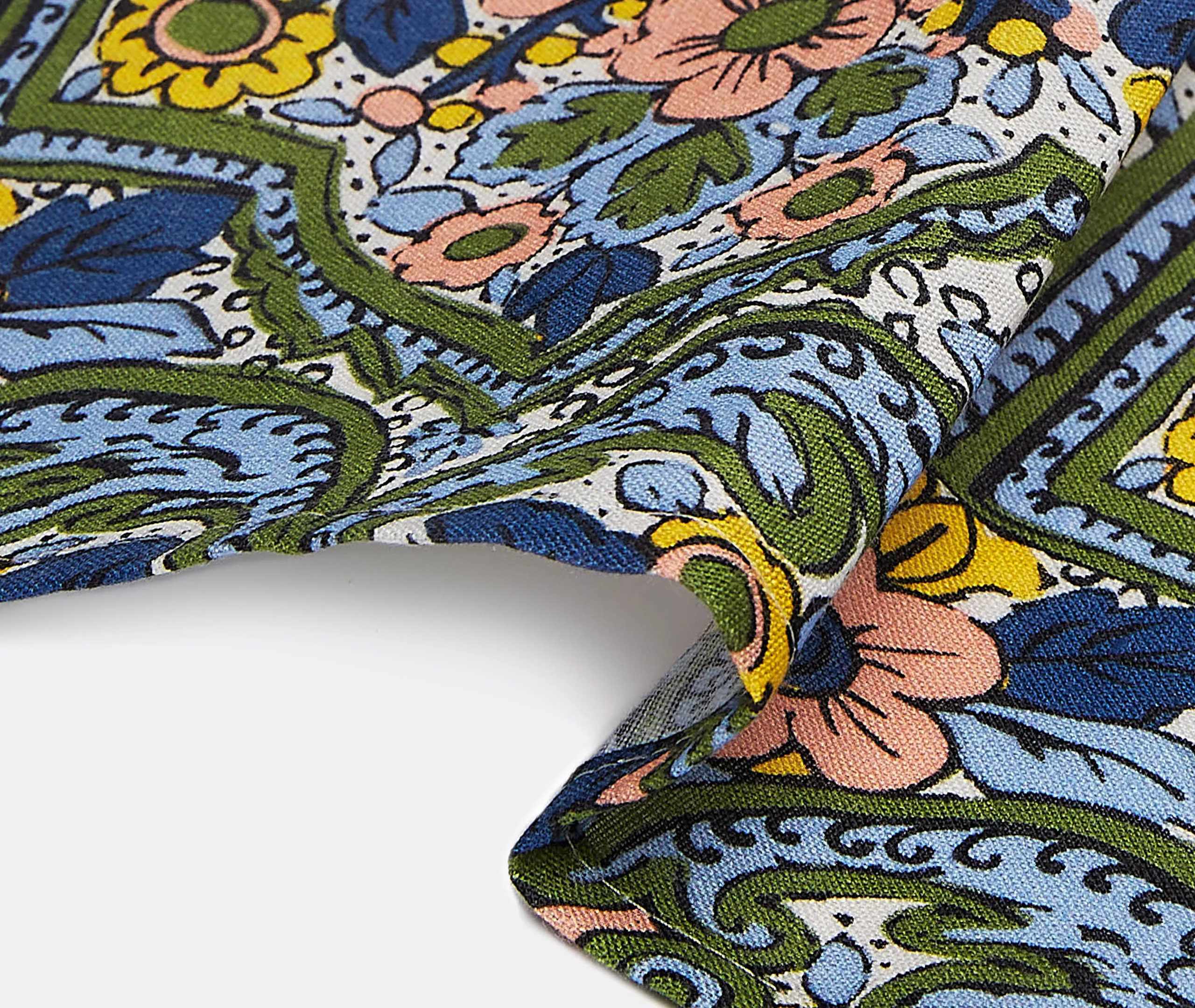 Corte Blue Small Large Napkins, Set of Two - Multicolour, Linen alternate view