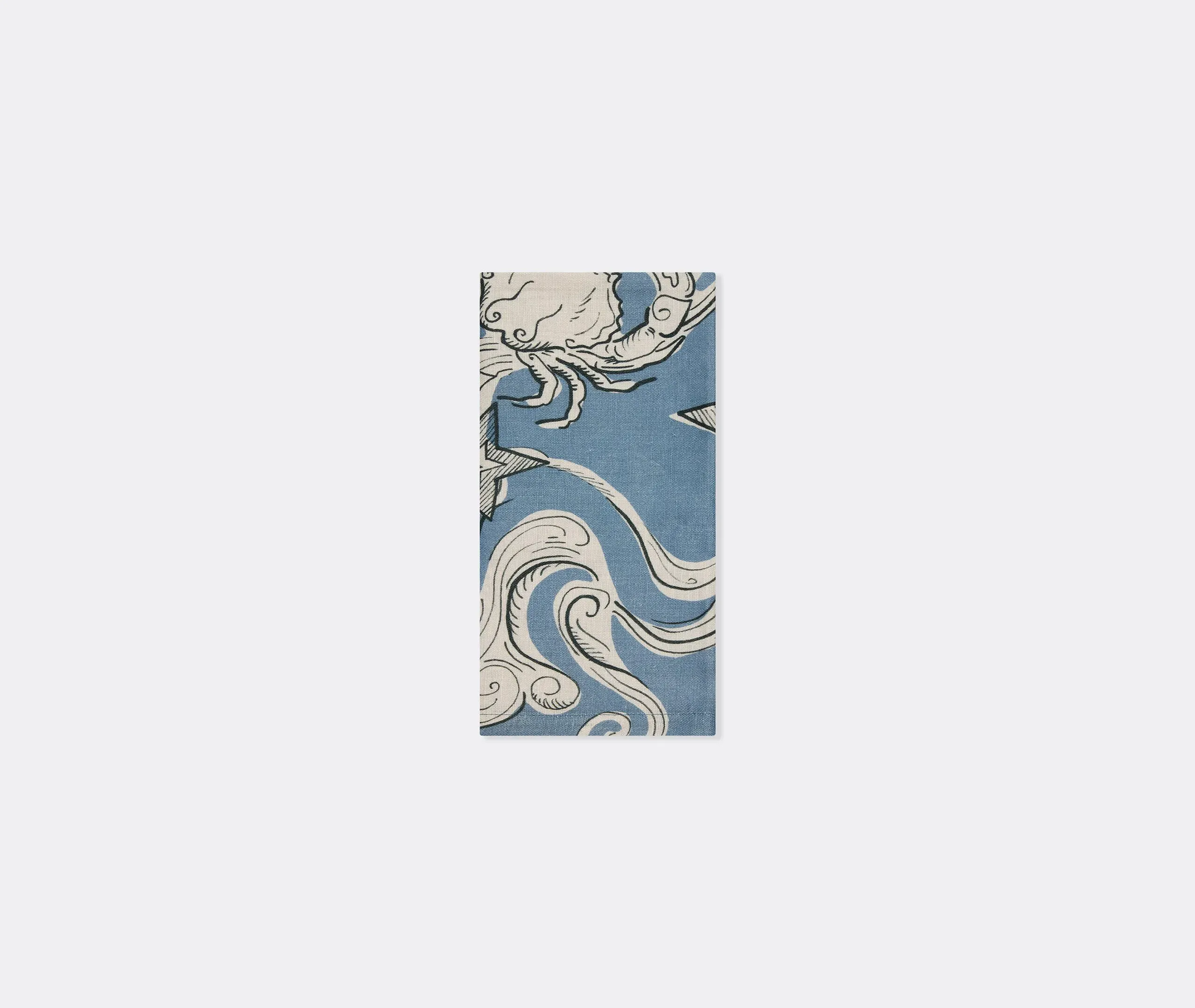 Cosmos Large Napkin Set of Two - Light Blue, Linen