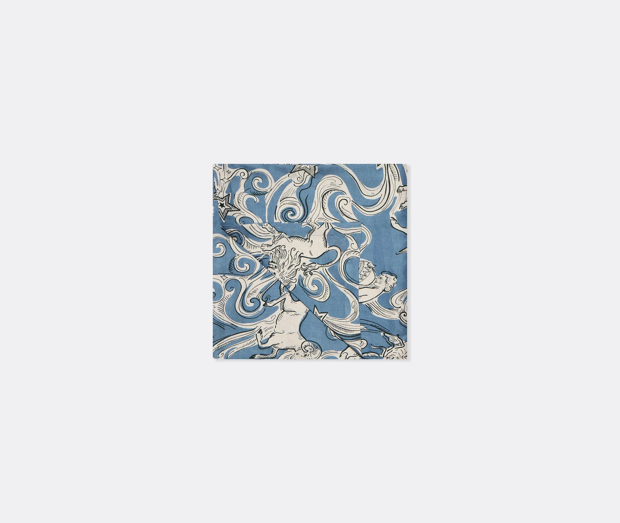 Cosmos Medium Tablecloth - Light Blue, Linen product