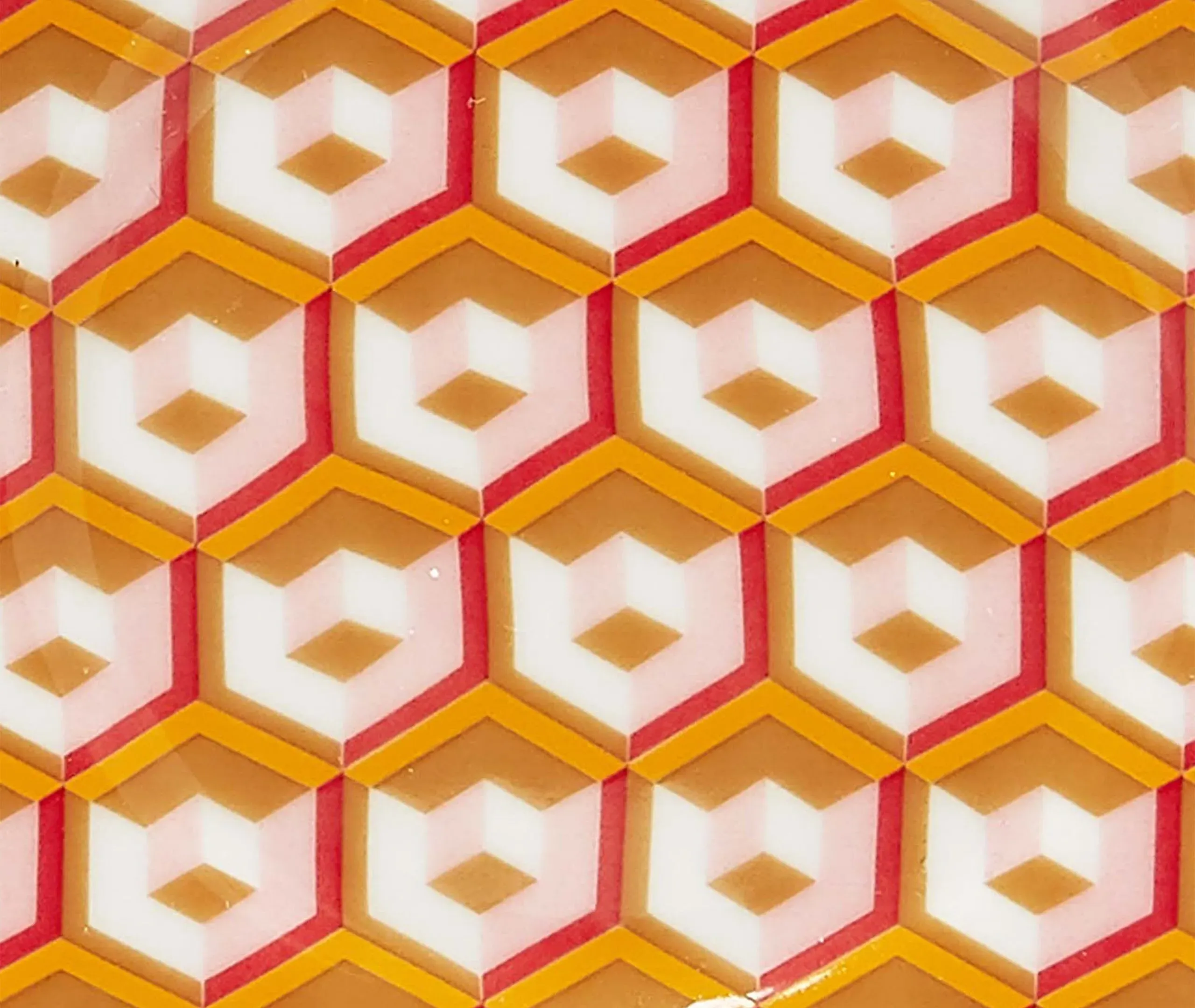 Cubi Oro Dessert Plate Set of Two - Multicolor, Porcelain