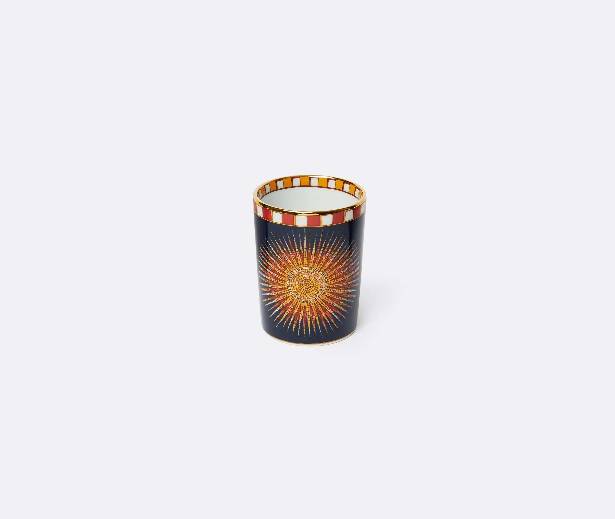 Decorative Cup with Gold Rim - Multicolor, Porcelain