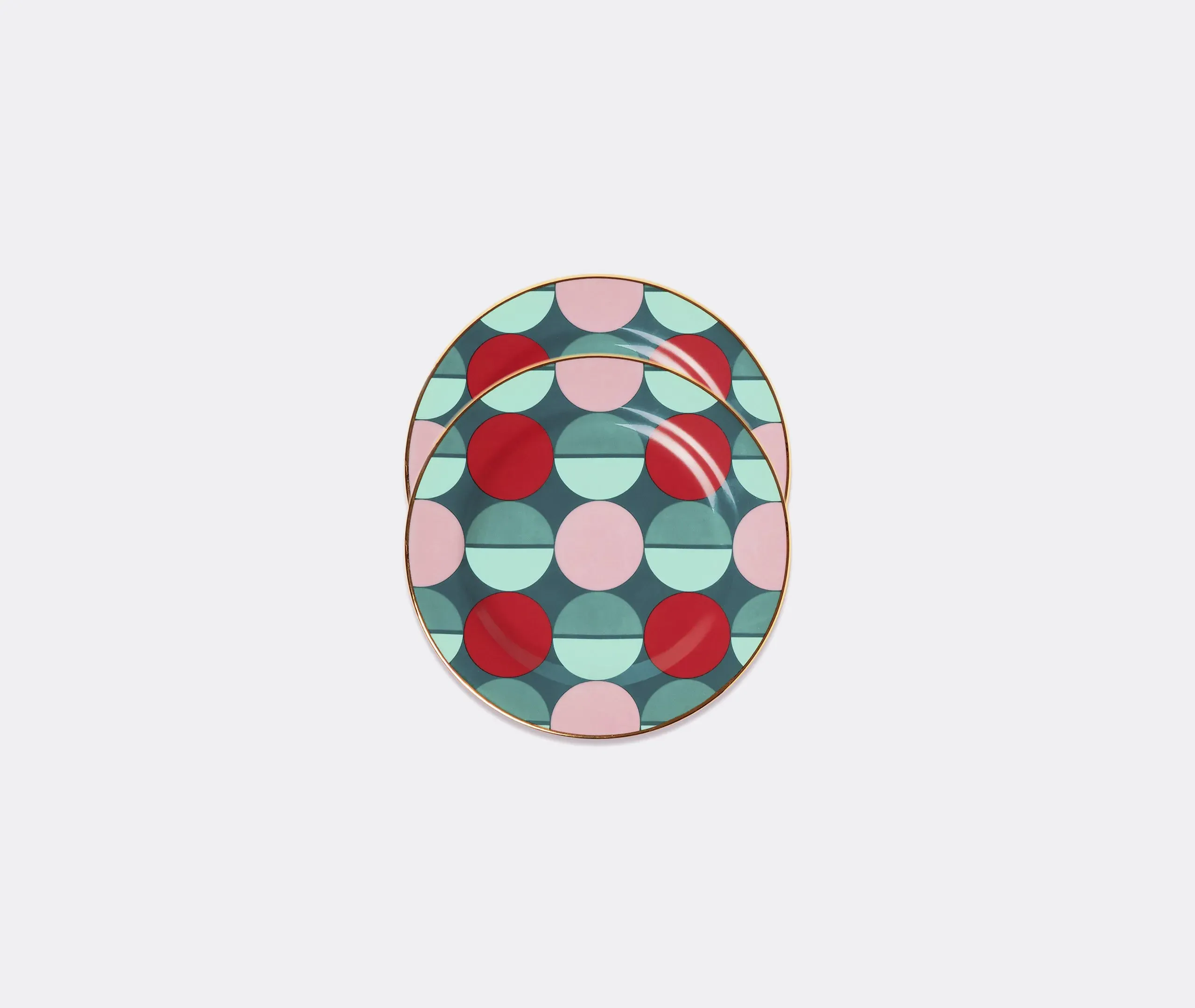 Dessert Plates Set of 2 - Multicolour, Porcelain image