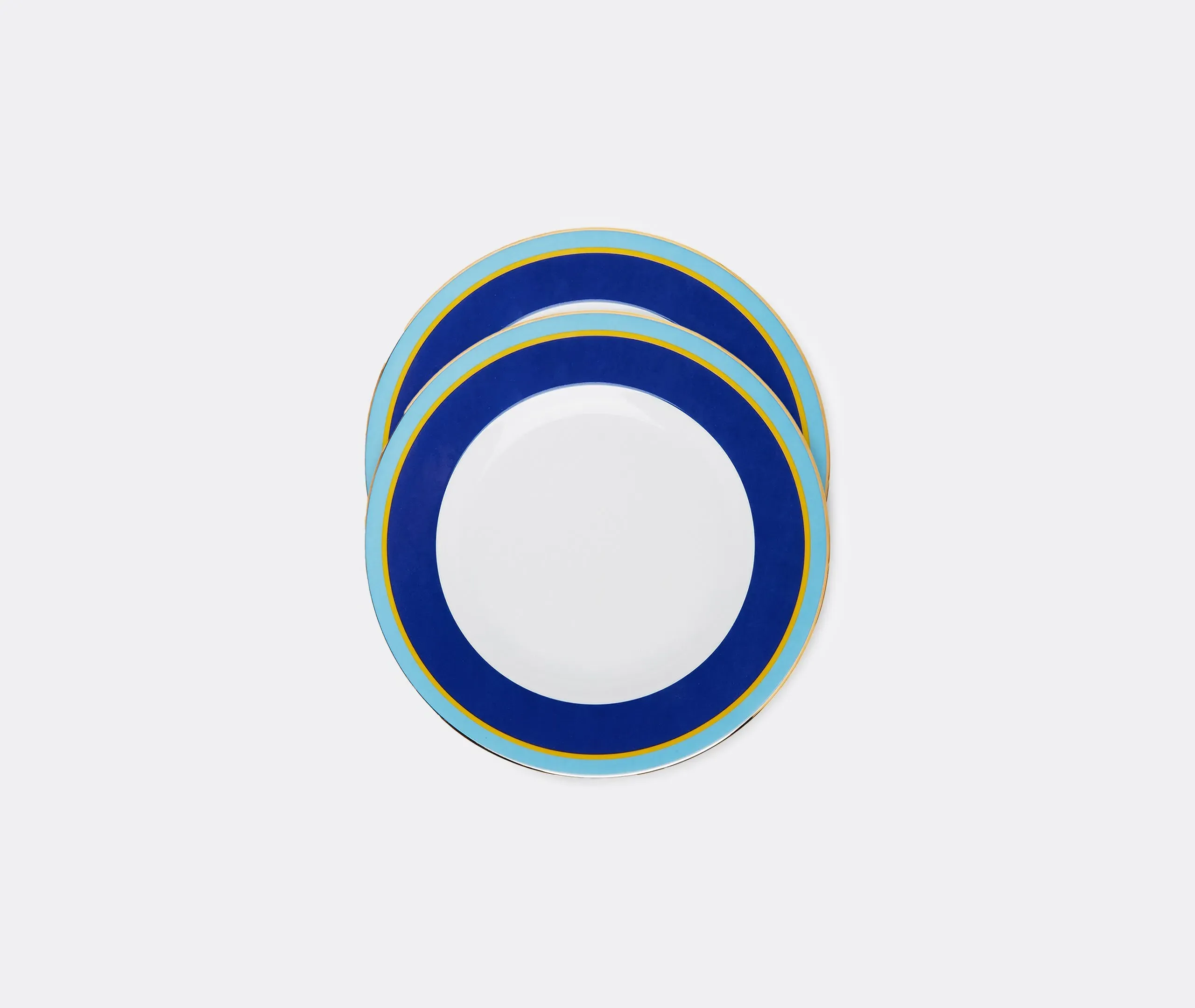 Dinner Plate Set of 2 - Blue, Porcelain