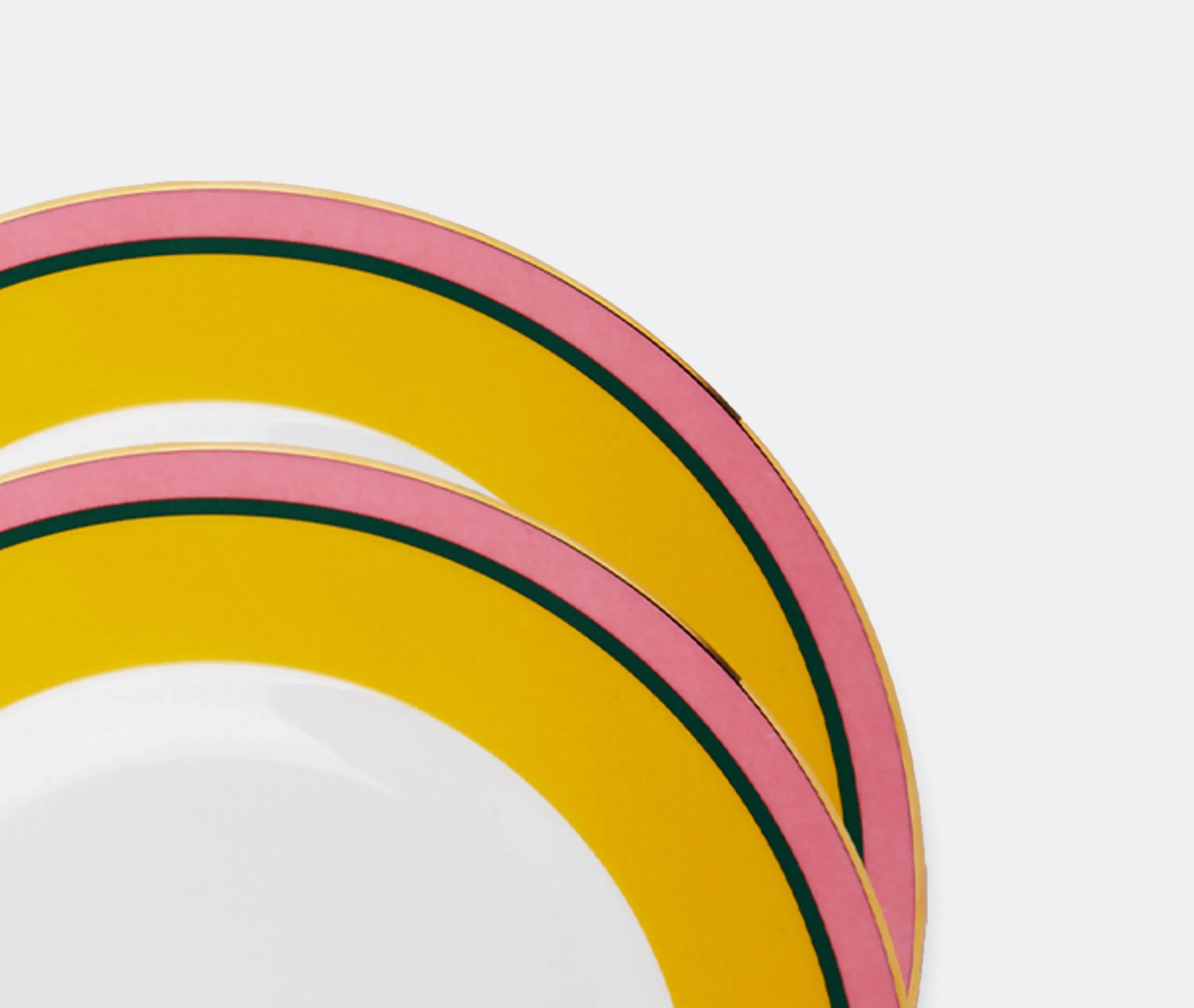 Dinner Plate Set of 2 - Yellow, Porcelain