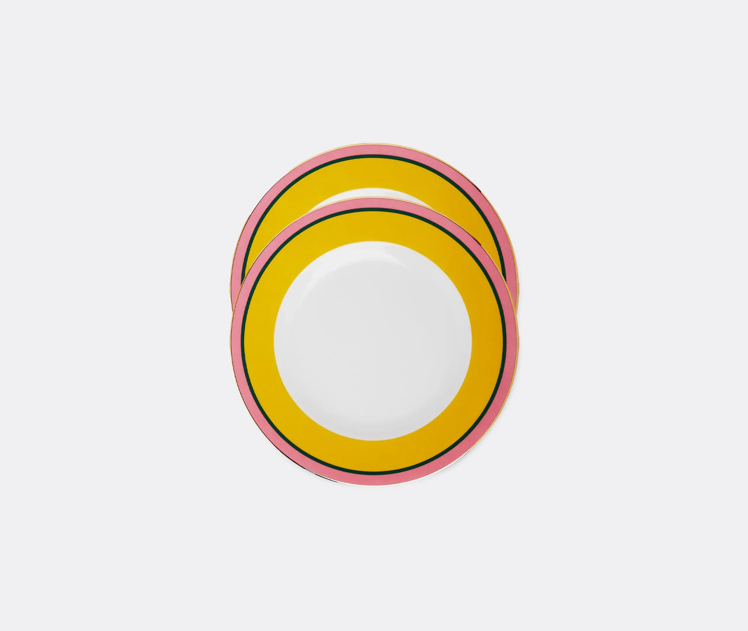 Dinner Plate Set of 2 - Yellow, Porcelain image