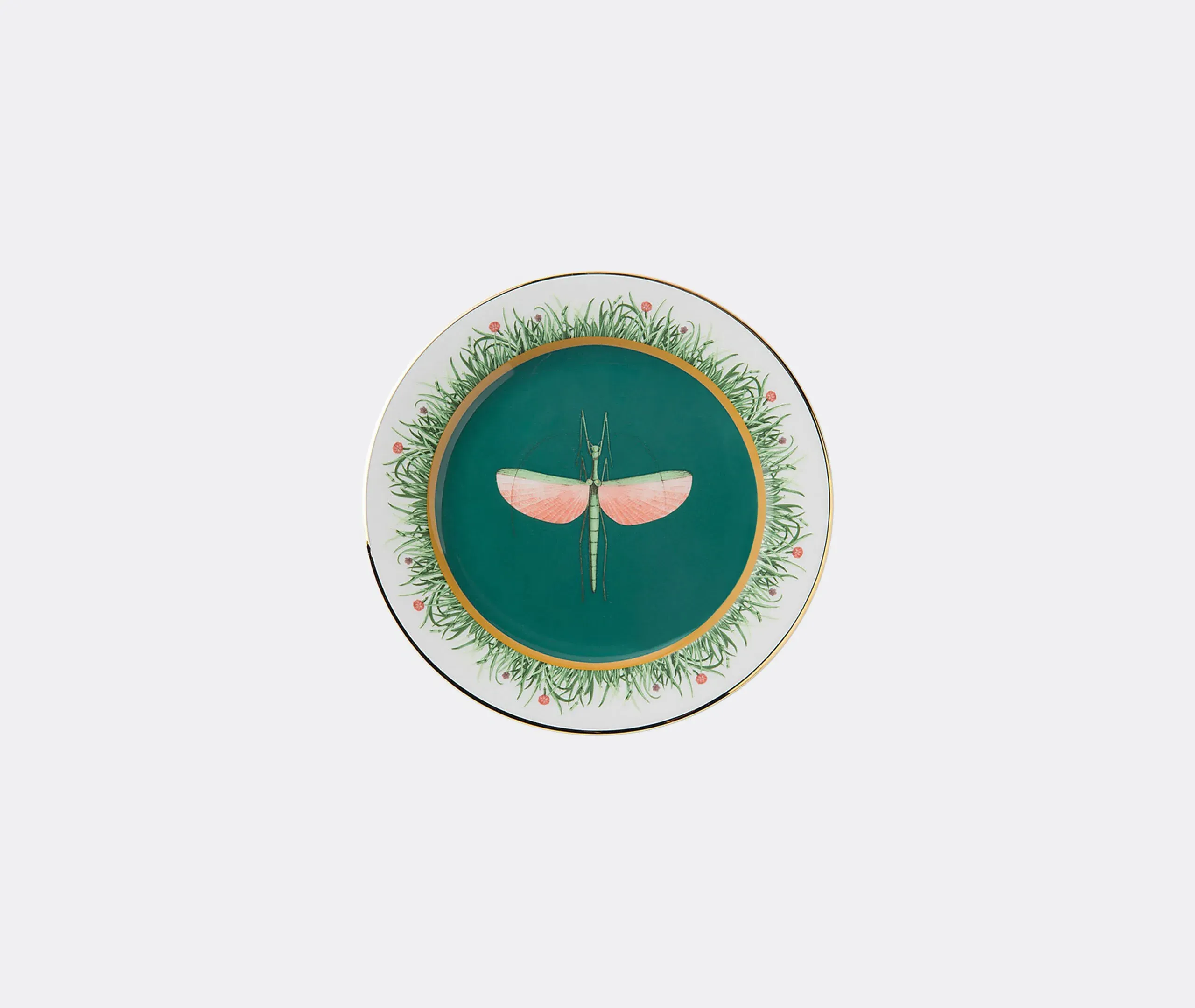 Dinner Plate Set with Gold Rim - Multicolour, Porcelain