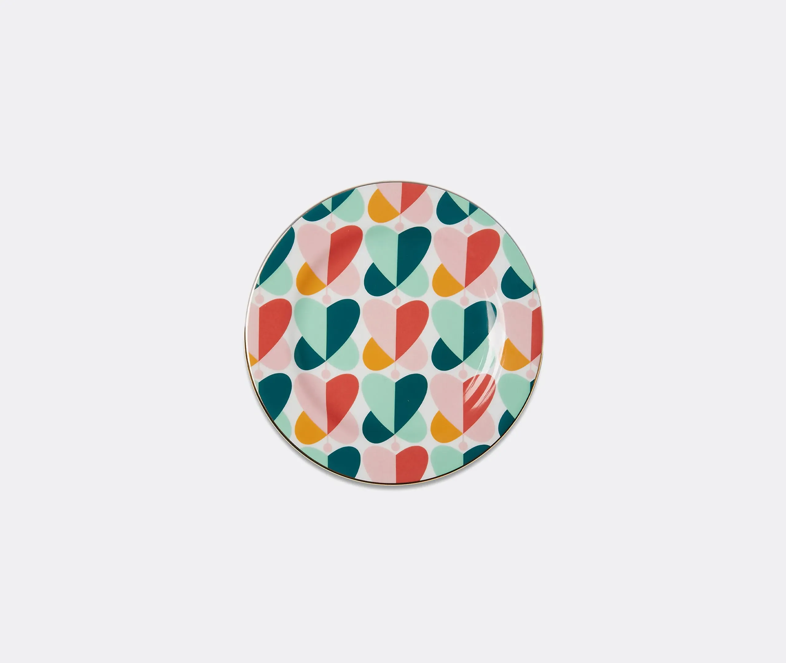 Farfalle Dessert Plate Set of Two - Multicolour, Porcelain