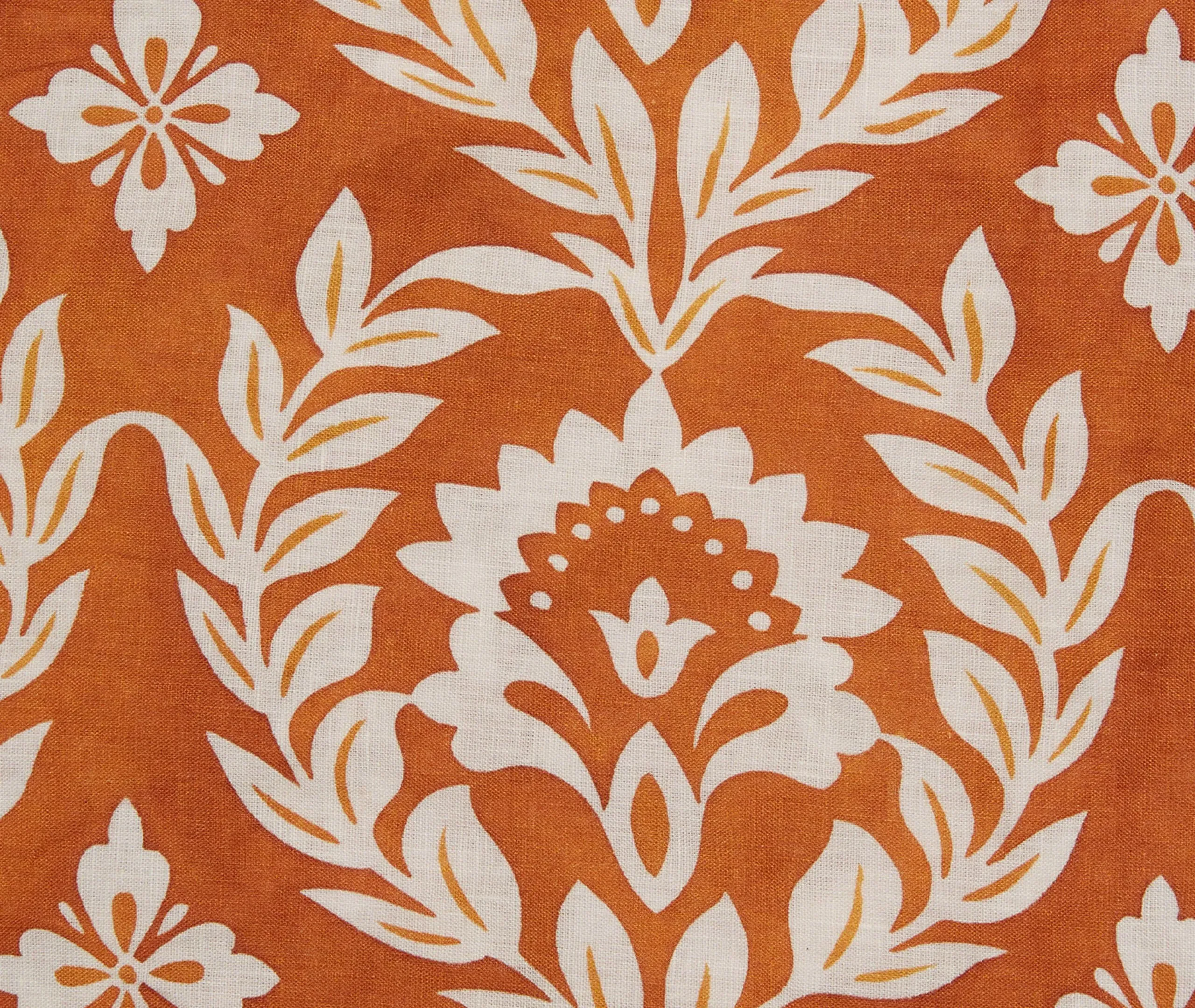 Garland Siena Large Tablecloth - Orange, Linen