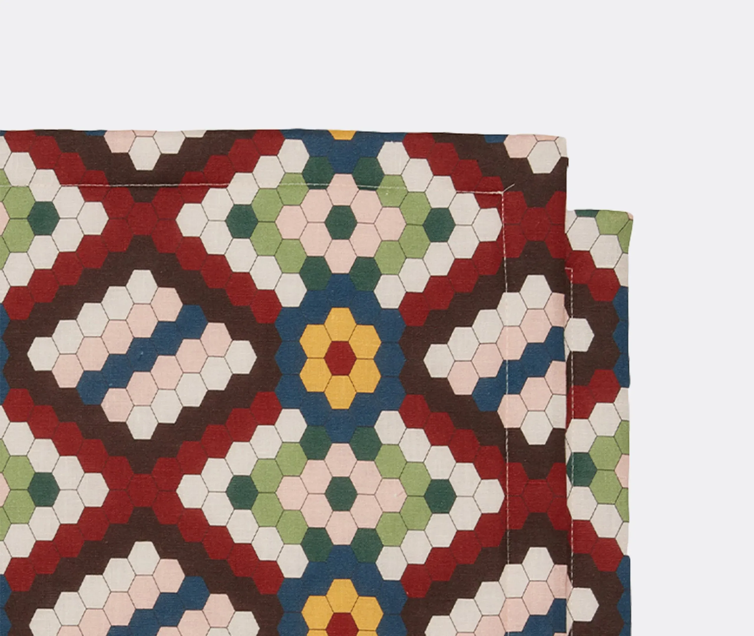 Honeycomb Tiles Tablemat Set of Two - Multicolor, Linen