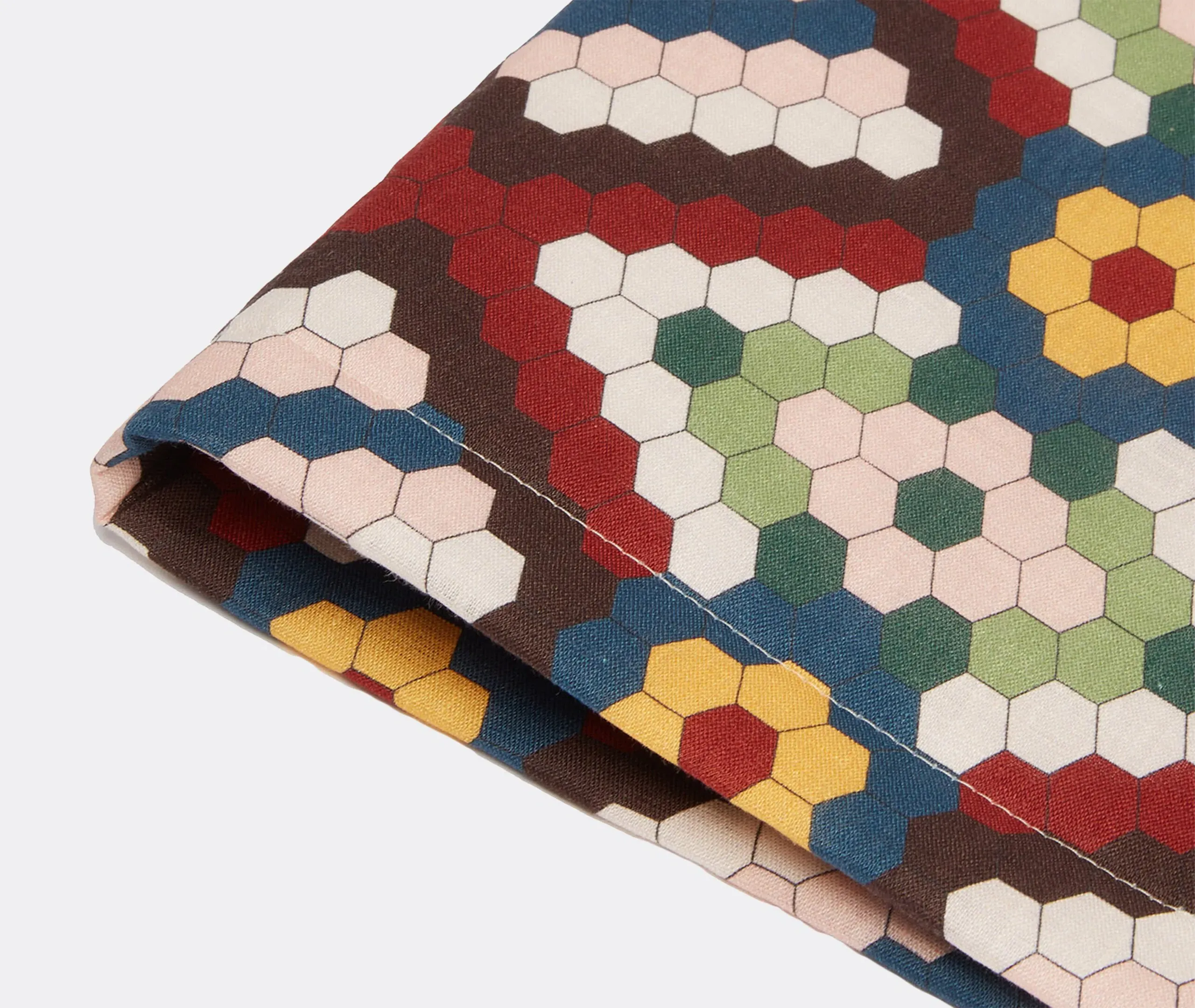 Honeycomb Tiles Tablemat Set of Two - Multicolor, Linen