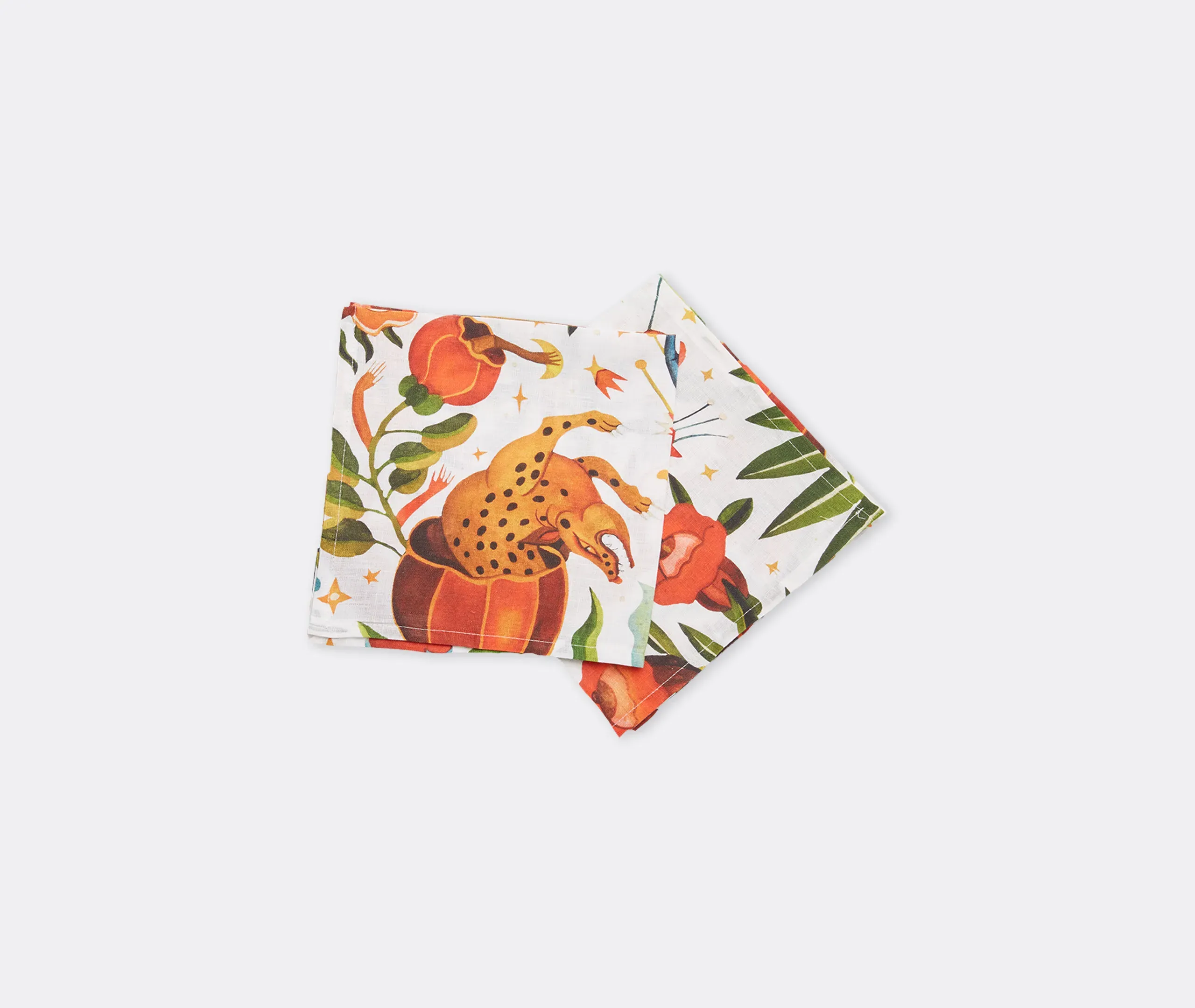 Jungle Book Large Napkins Set of Two - Multicolor, Linen