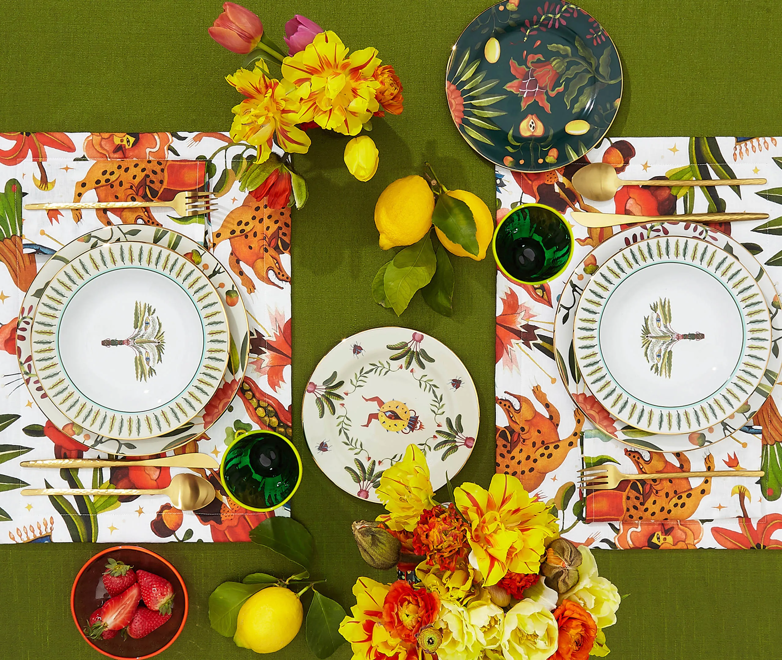 Jungle Book Tablemat Set of Two - Multicolor, Linen