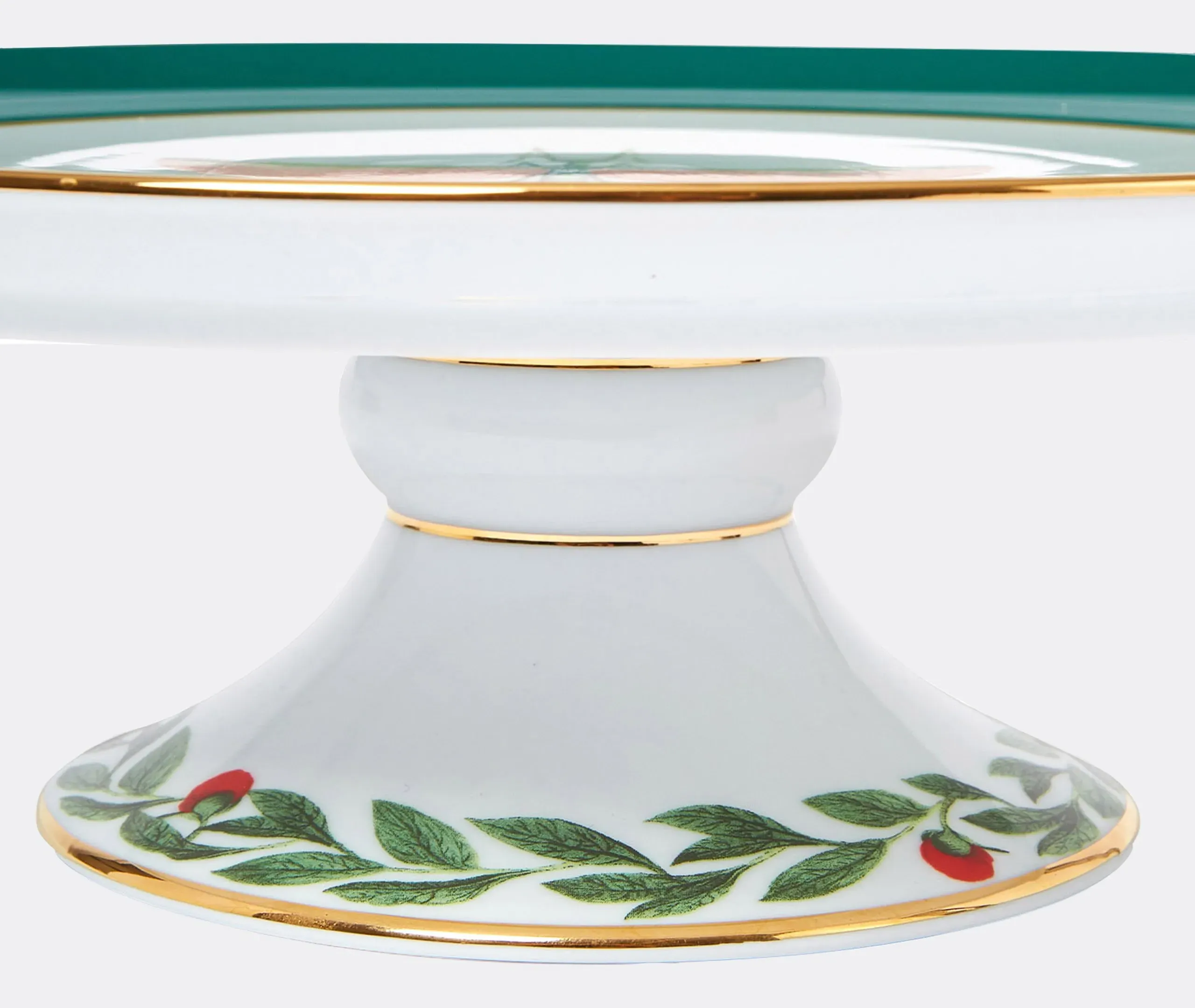 Libellula Cake Stand - Green, Porcelain