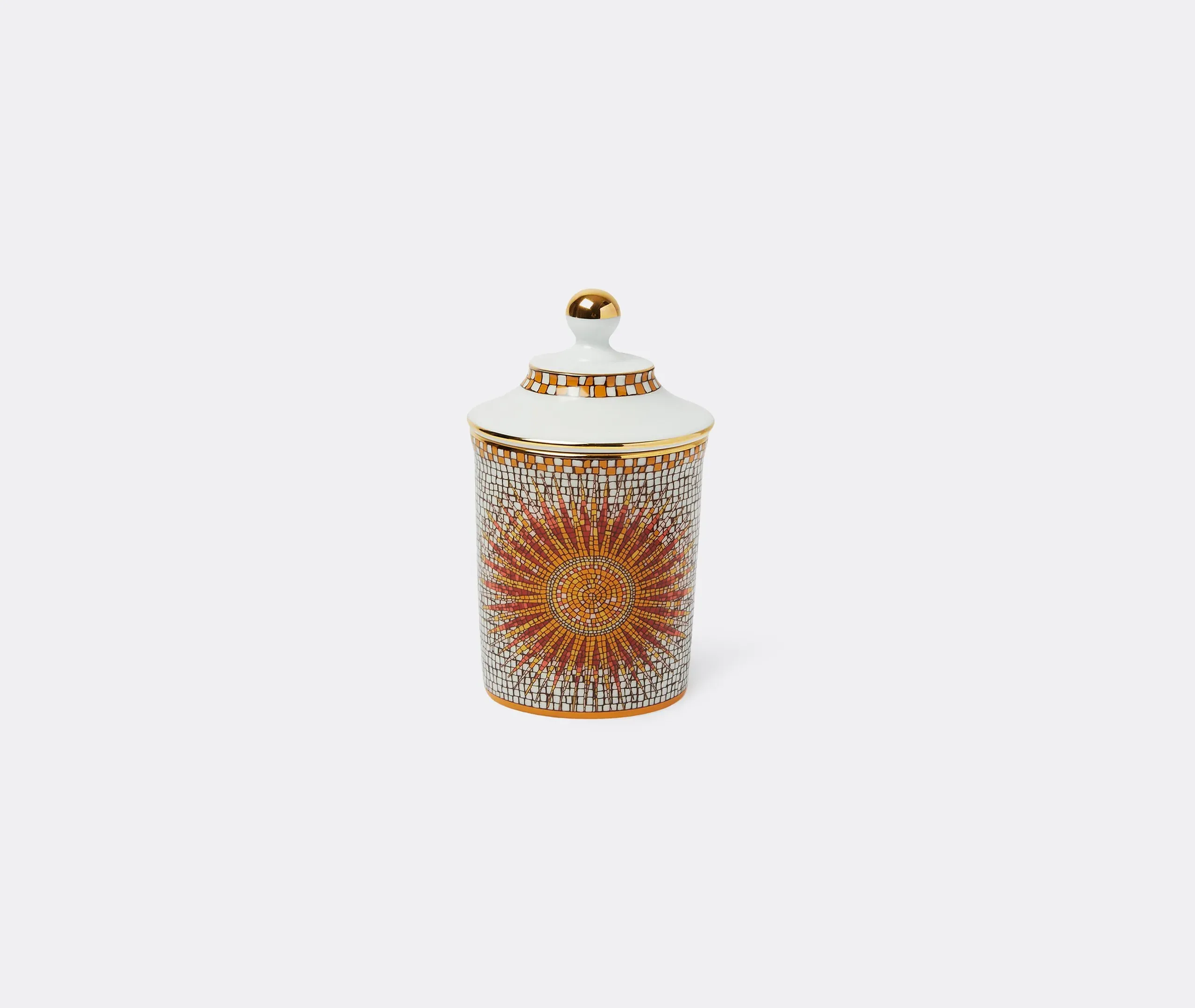 Lidded Mug with Gold Detail - Multicolor, Porcelain