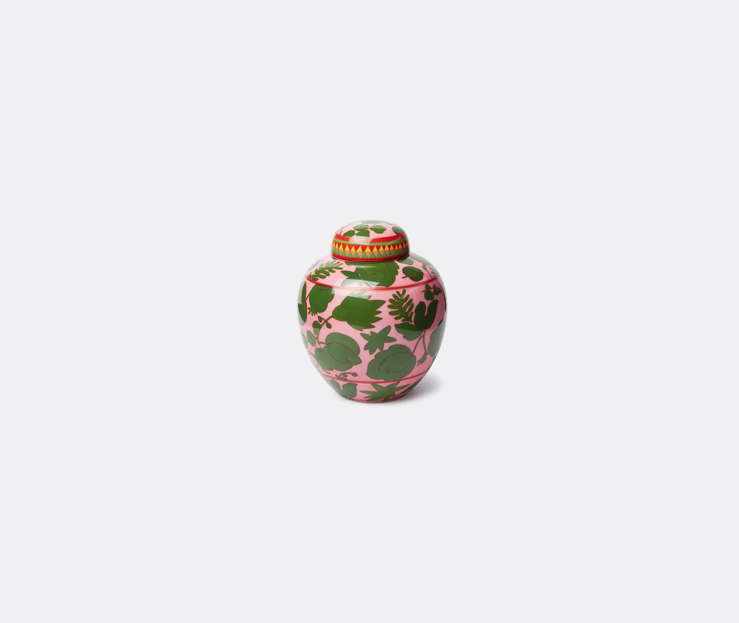 Medium Tea Jar with Gold Trim - Multicolor