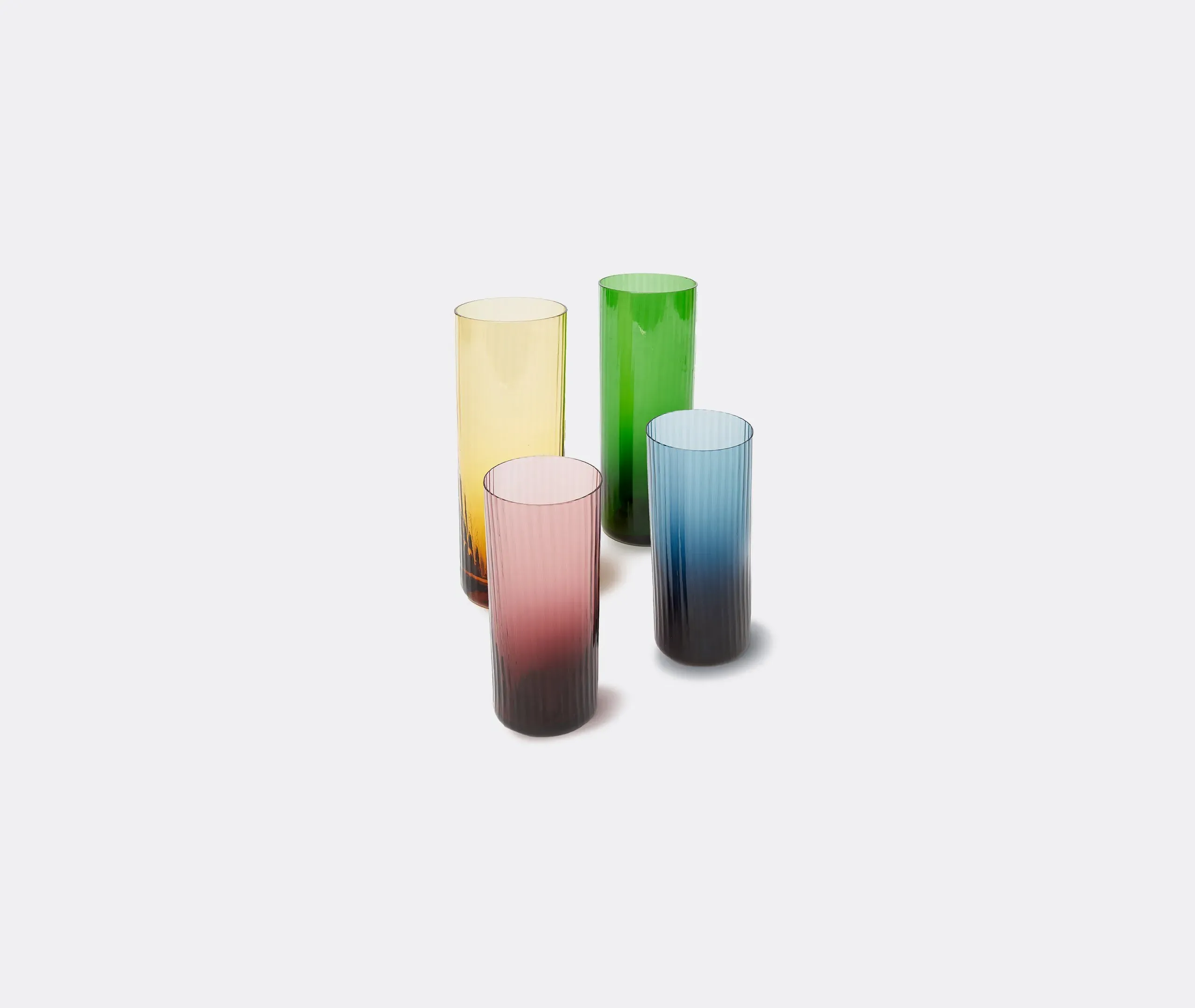 Misty Rainbow Mix Tumbler Glasses Set of 4 - Multicolour