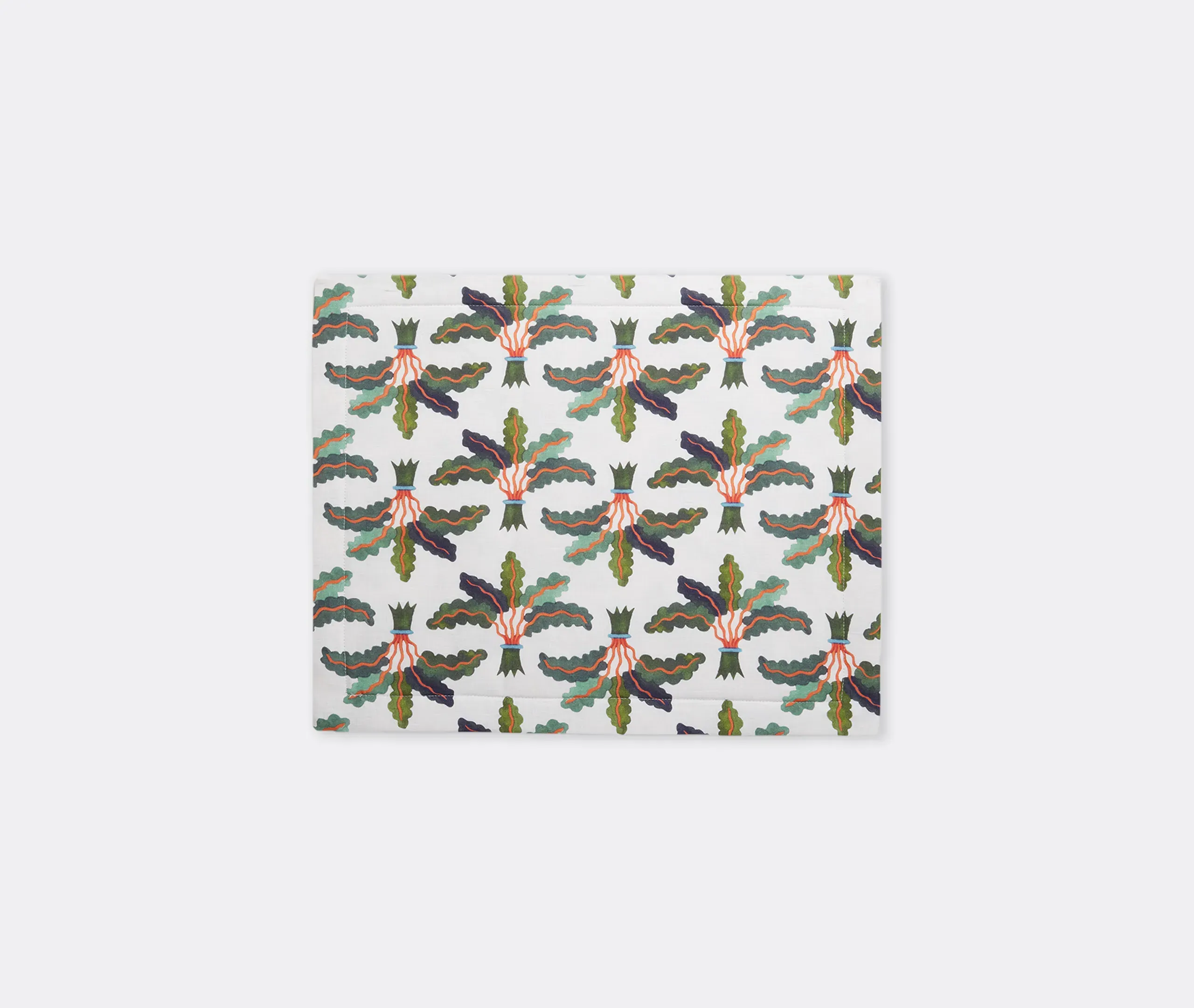 Palms Tablemat Set of Two - Multicolor, Linen