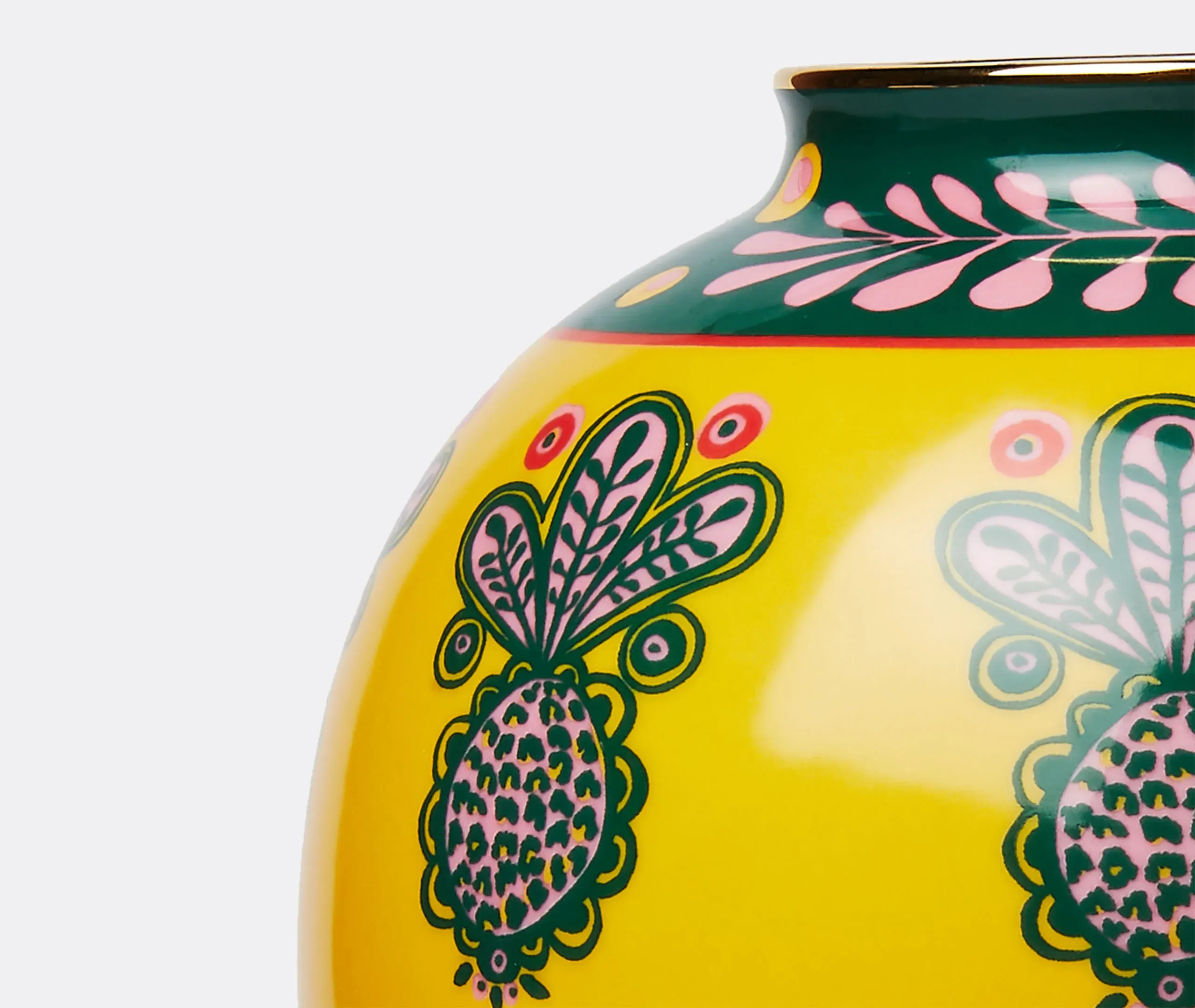 Pineapple Giallo Bubble Vase - Yellow, Porcelain alternate view