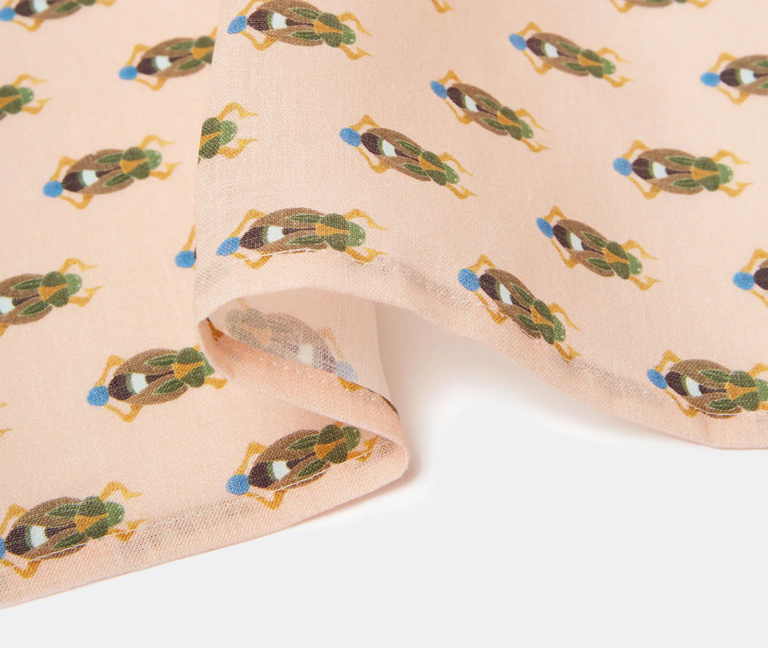 Pink Scarab Large Napkins Set of Two - Pink, Linen alternate view