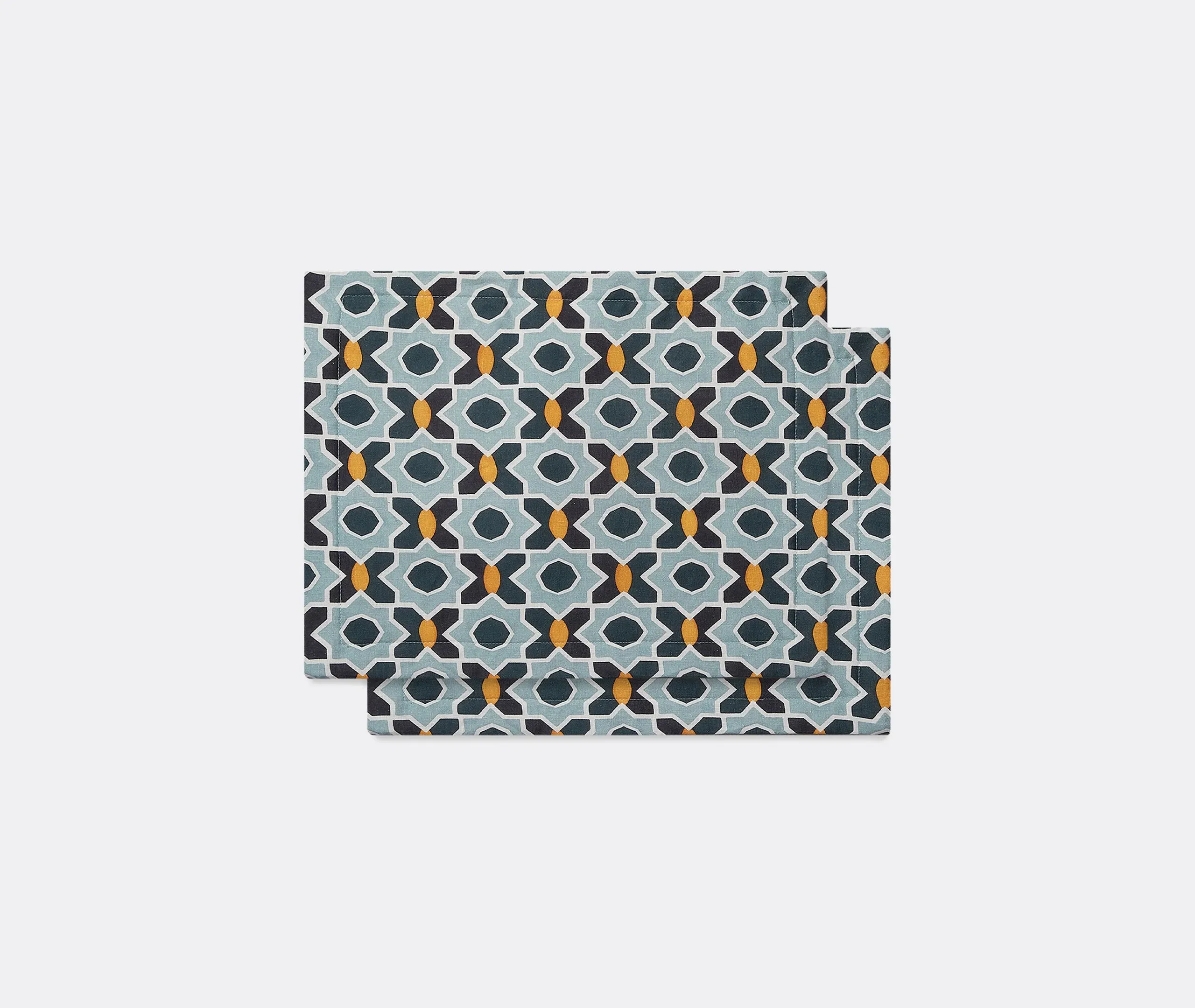 Plaza Placemat Set of Two - Multicolor, Cotton image