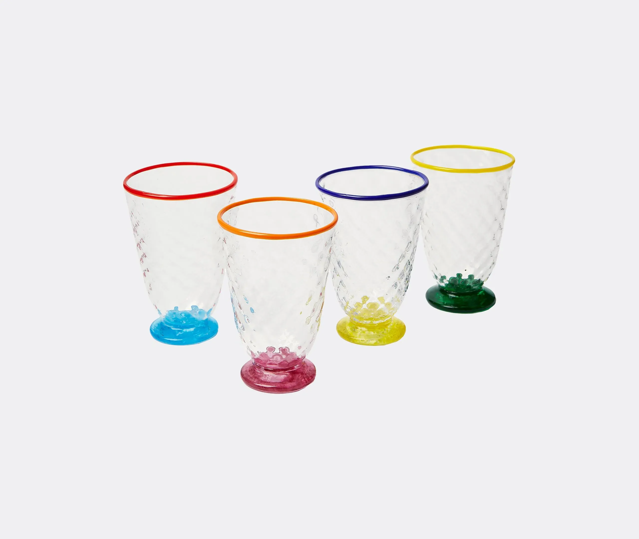 Quilted Glass Set of Four - Multicolor image