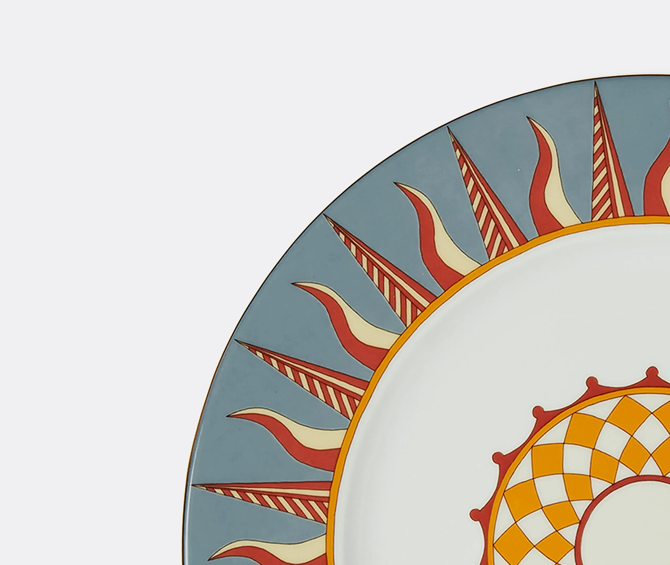 Ra Charger Plate with Gold Trim - Multicolor