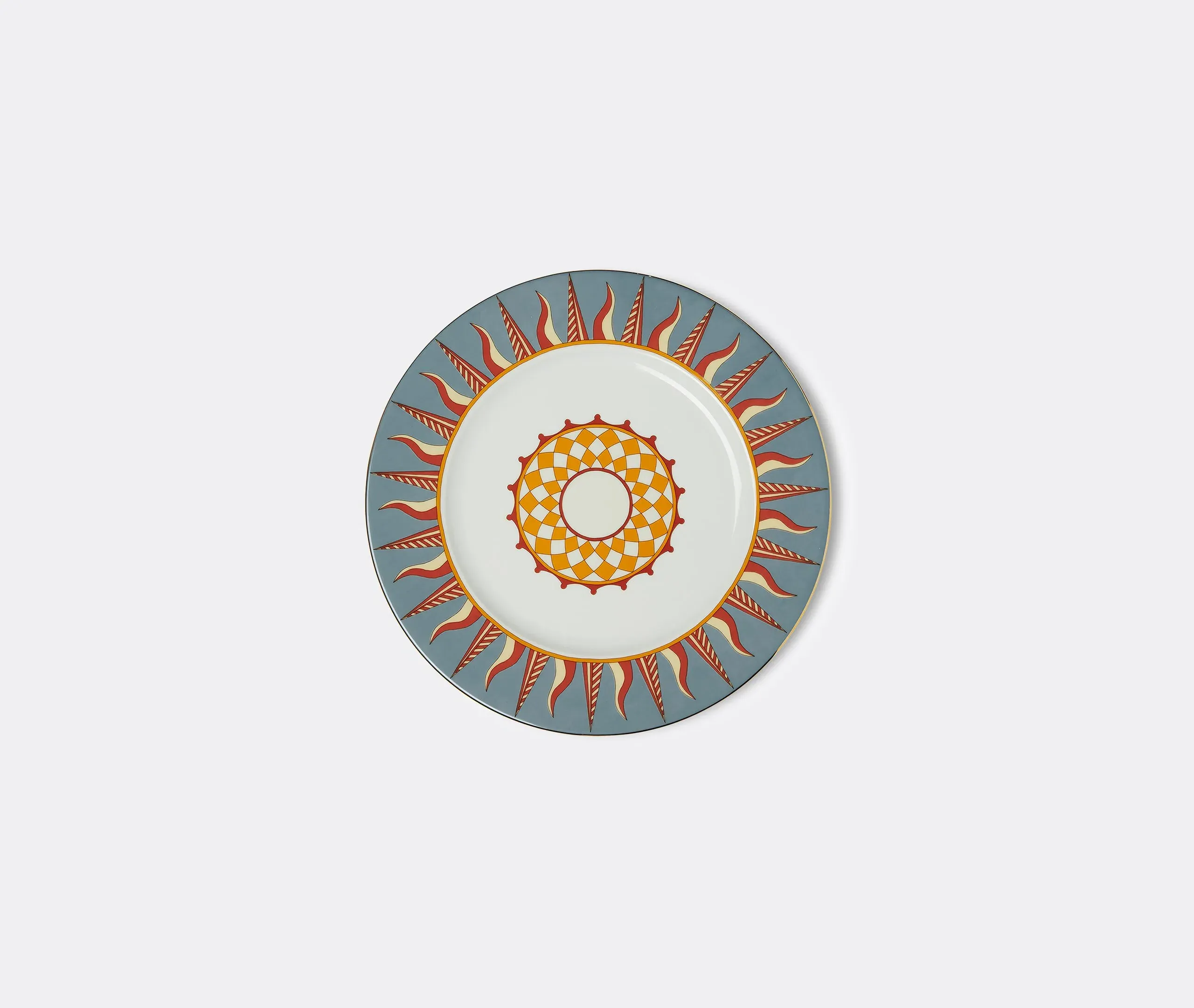 Ra Charger Plate with Gold Trim - Multicolor