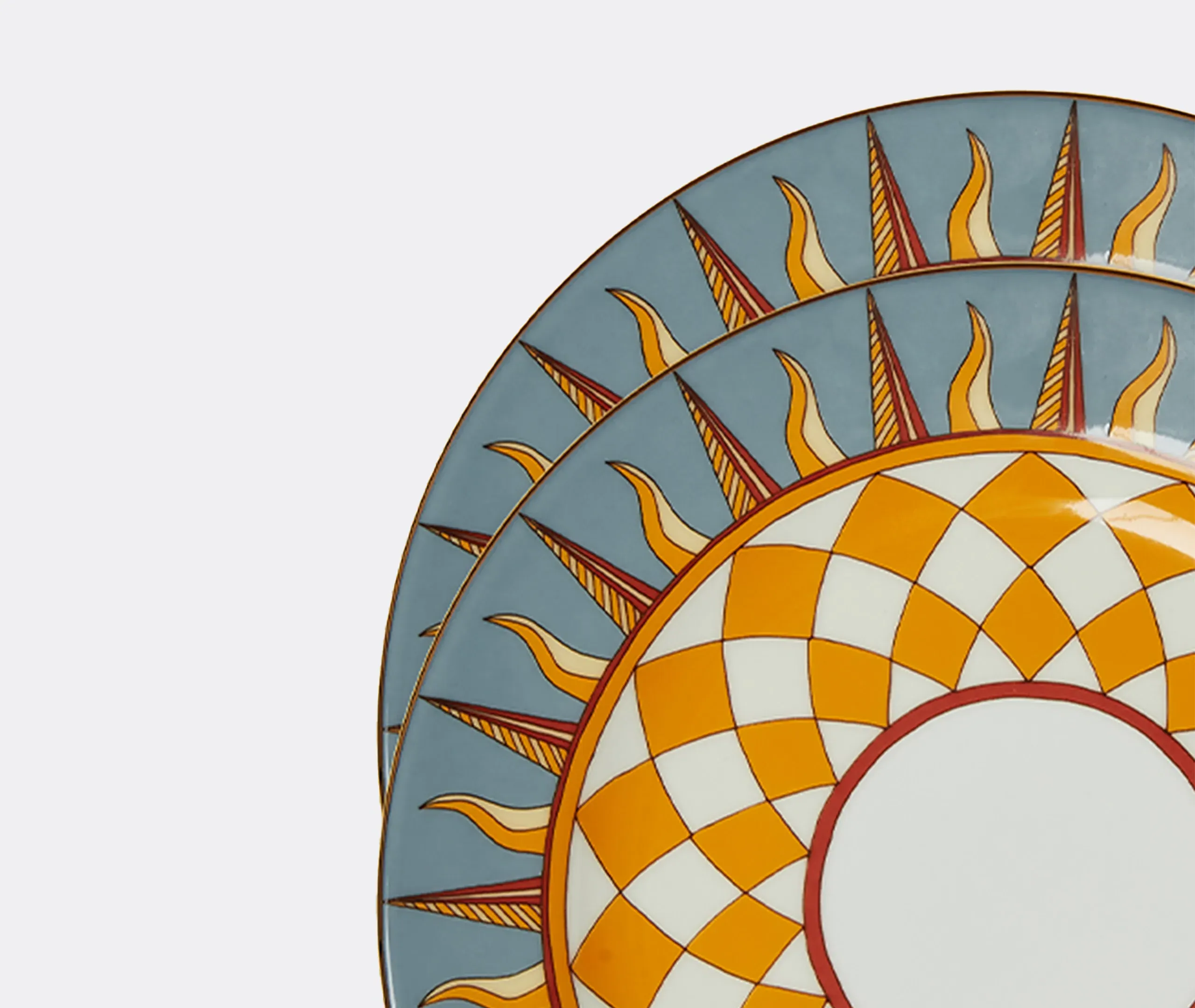 Ra Dessert Plate Set of Two - Multicolor, Porcelain