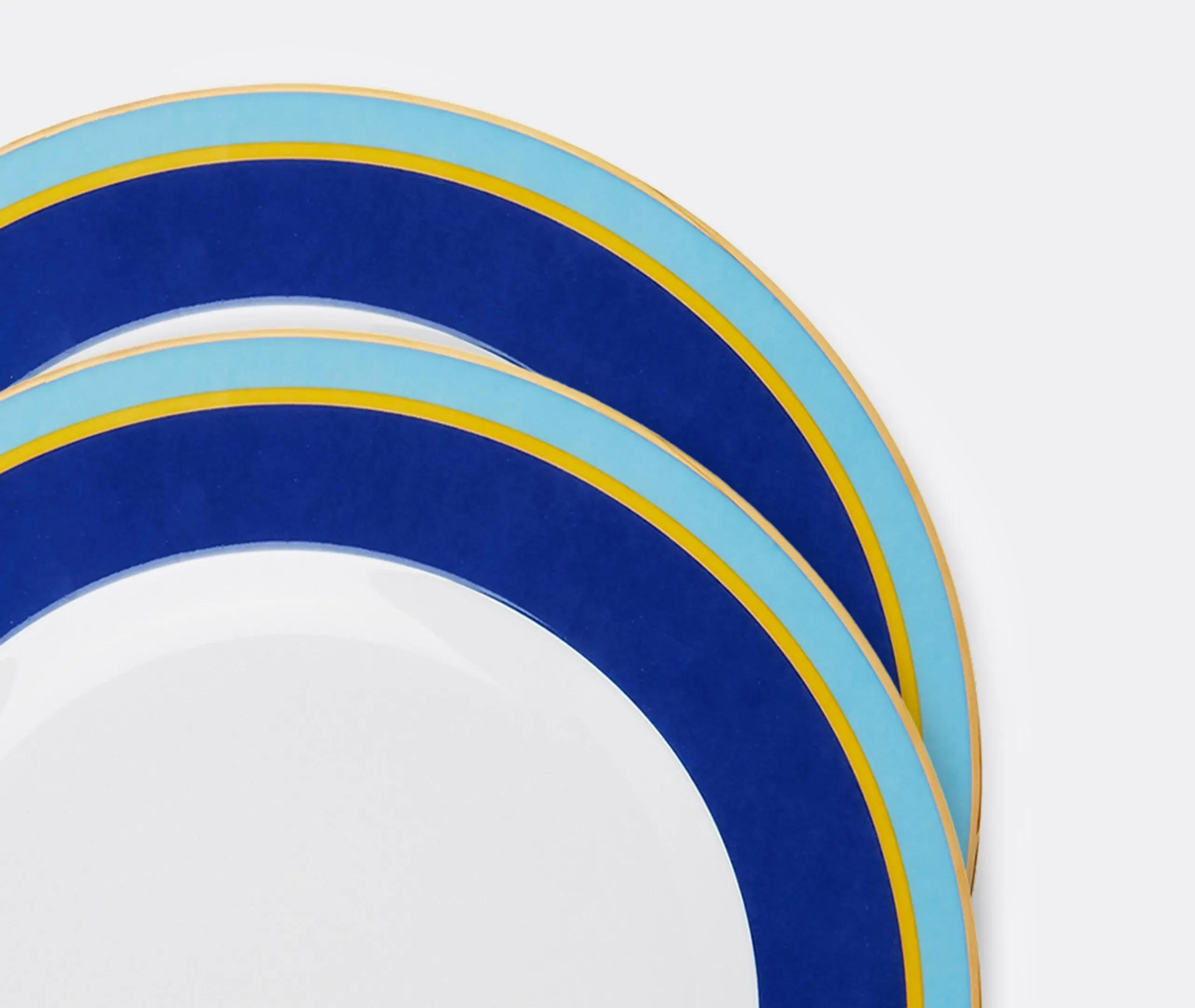 Rainbow Blu Dinner Plate Set - Blue, Porcelain