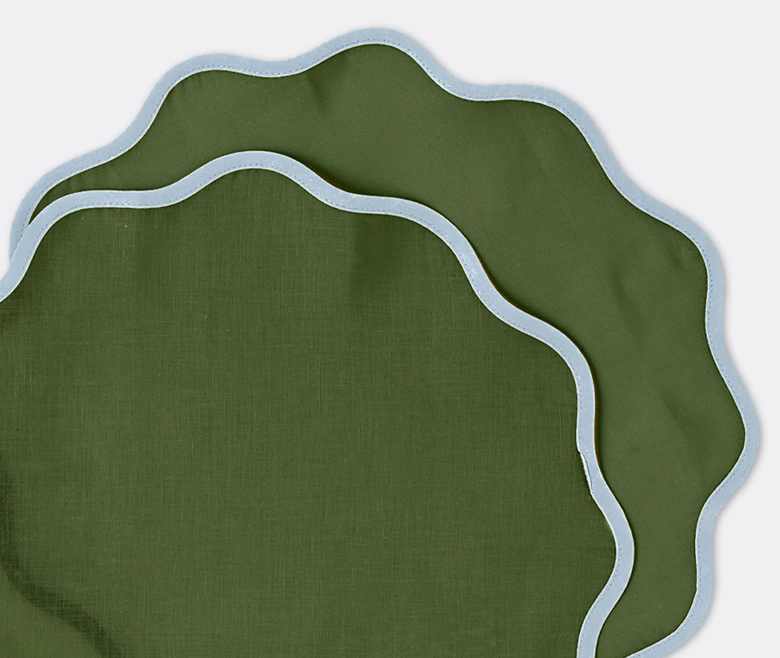 Rainbow Bosco Cloud Tablemat Set of Two - Green, Linen