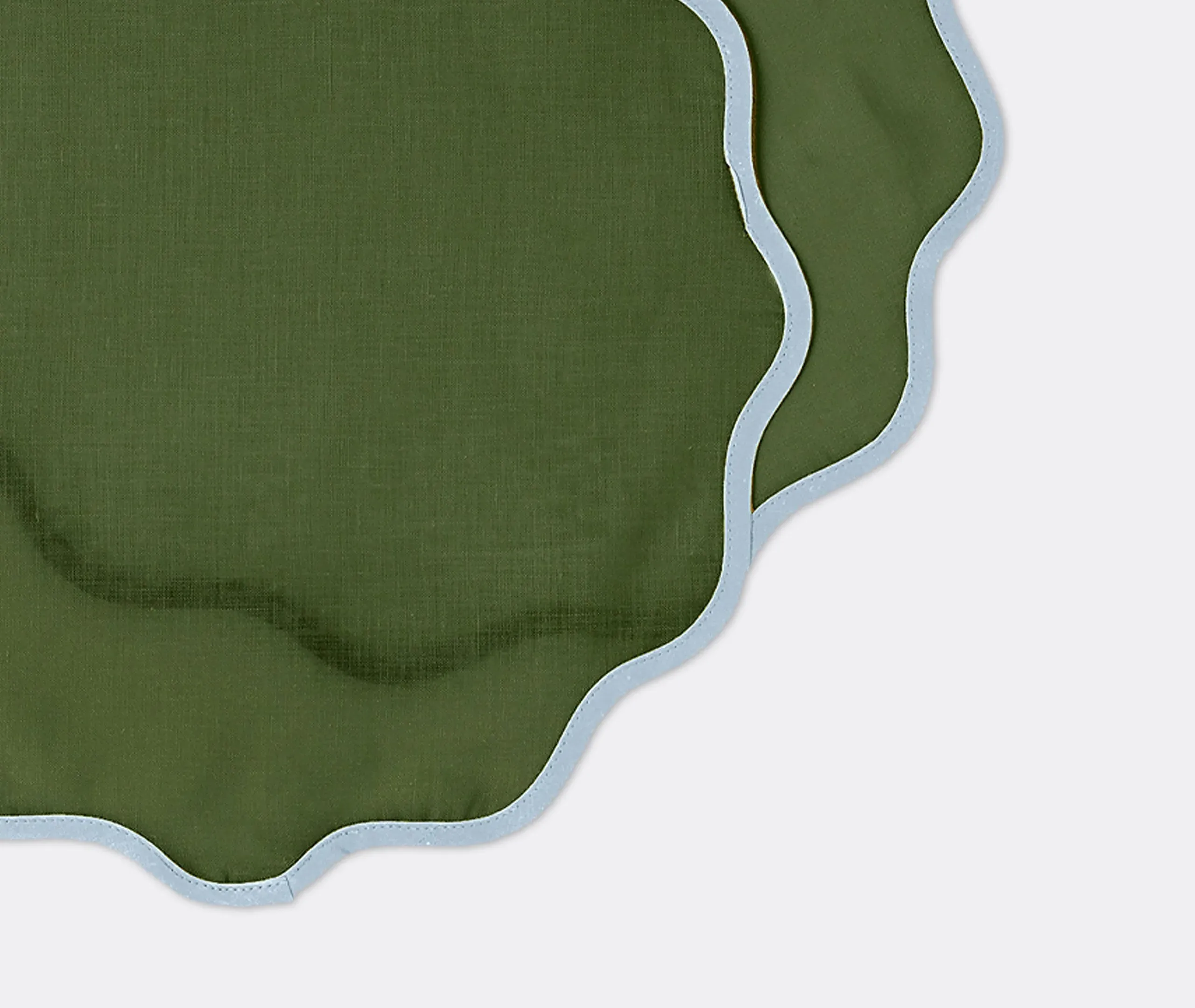 Rainbow Bosco Cloud Tablemat Set of Two - Green, Linen
