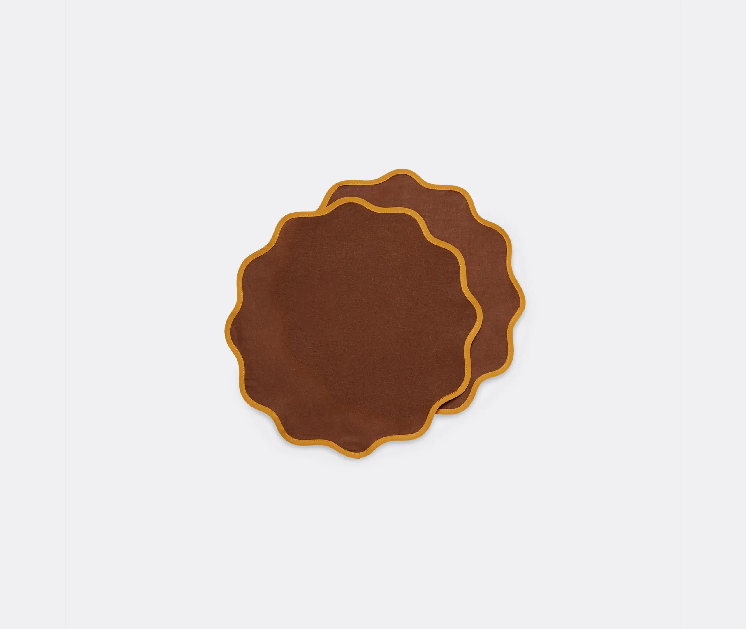 Rainbow Chocolate Cloud Set of 2 Tablemats - Brown, Linen product