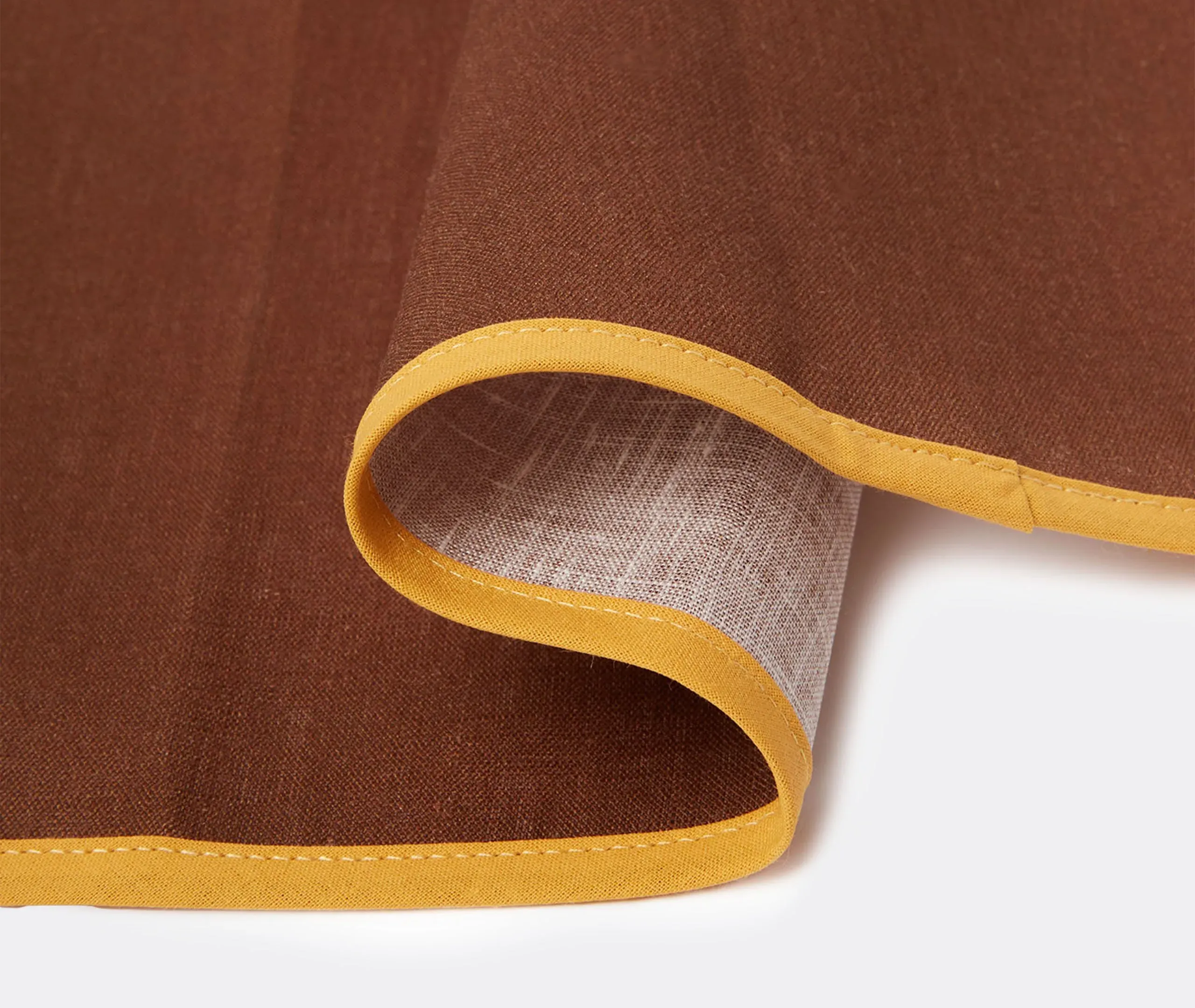 Rainbow Chocolate Large Napkin Set of Two - Brown, Linen