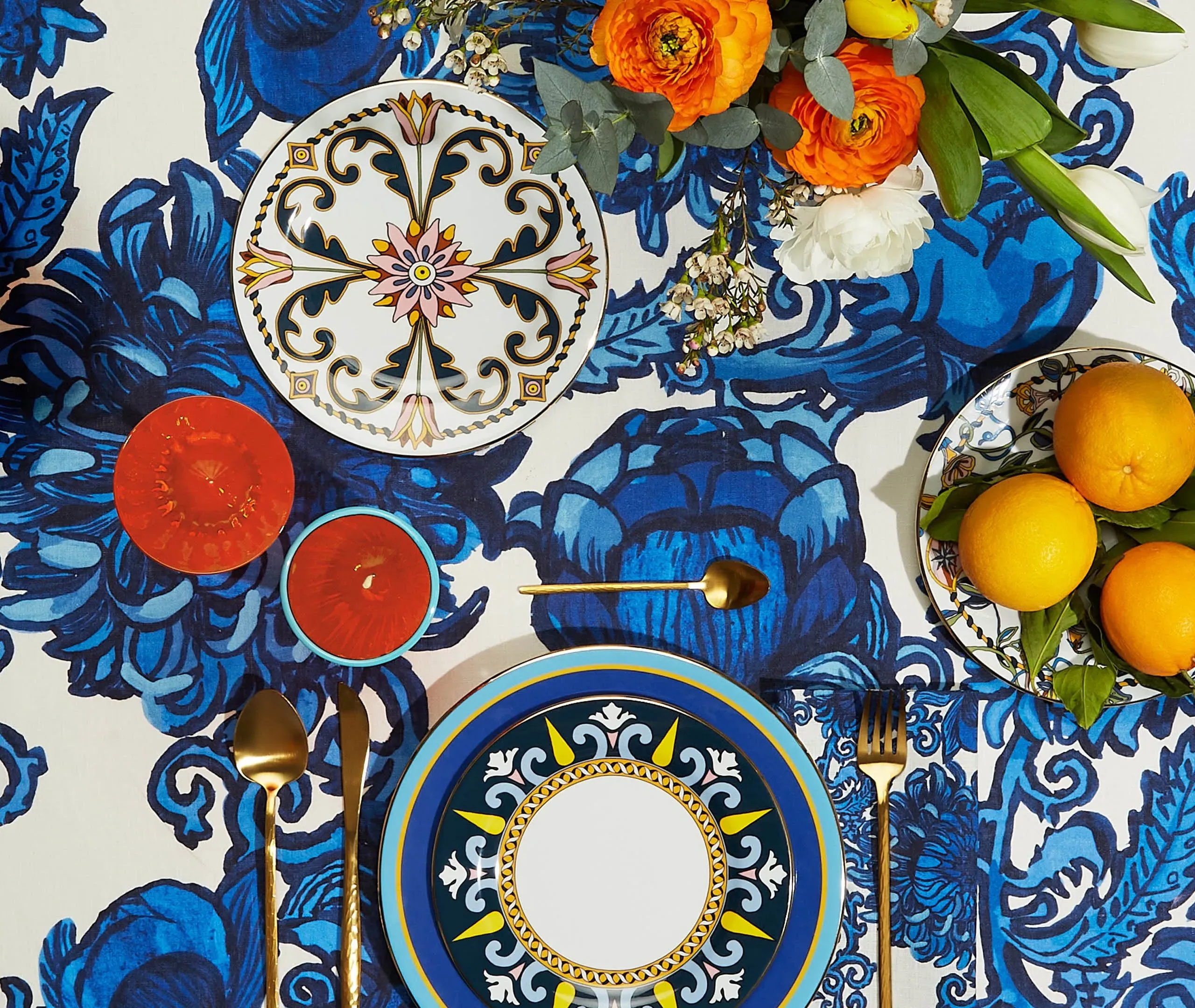 Rainbow Glasses Set of Two - Orange, Murano Glass