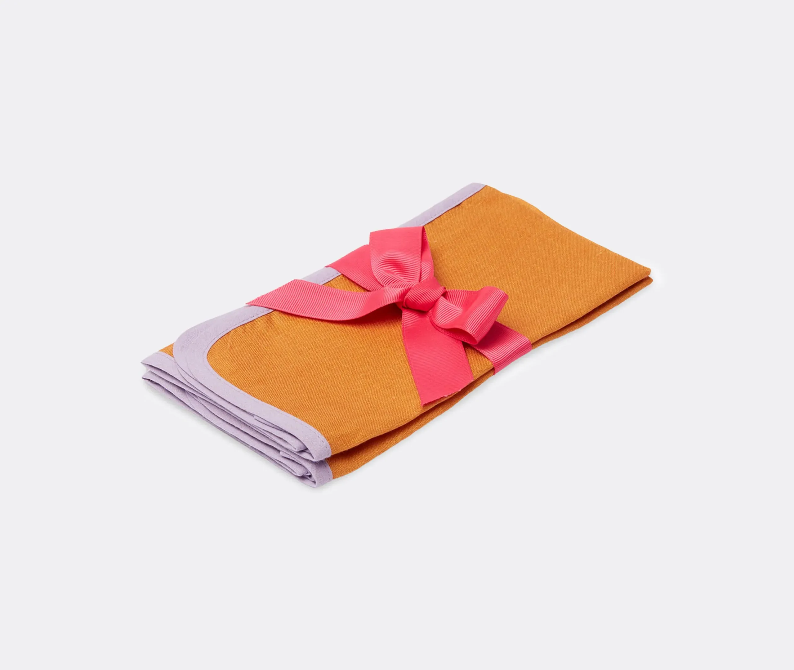 Rainbow Siena Large Napkin Set of Two - Orange, Linen image