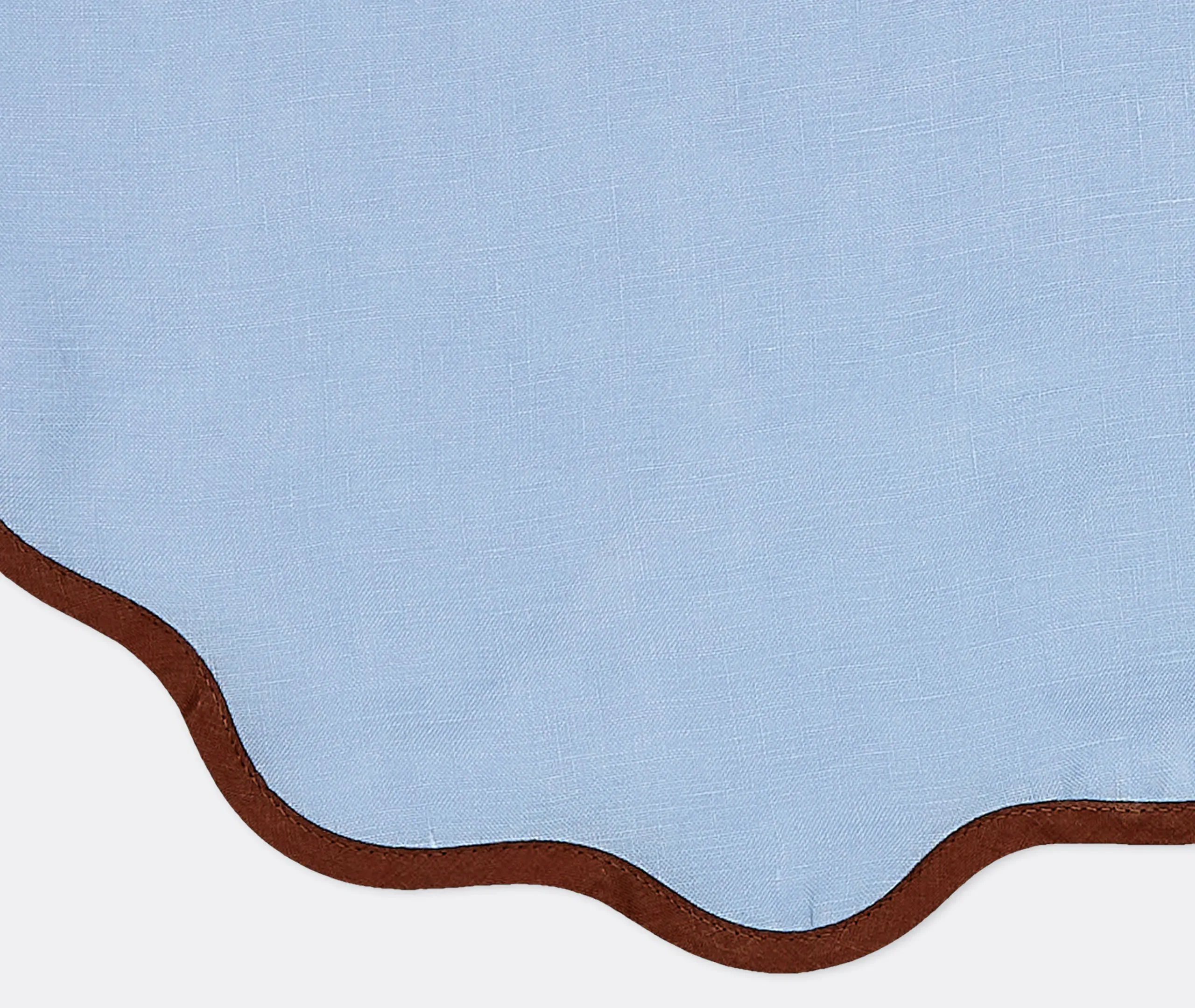 Rainbow Sky Cloud Round Tablemat Set of Two - Blue, Linen alternate view