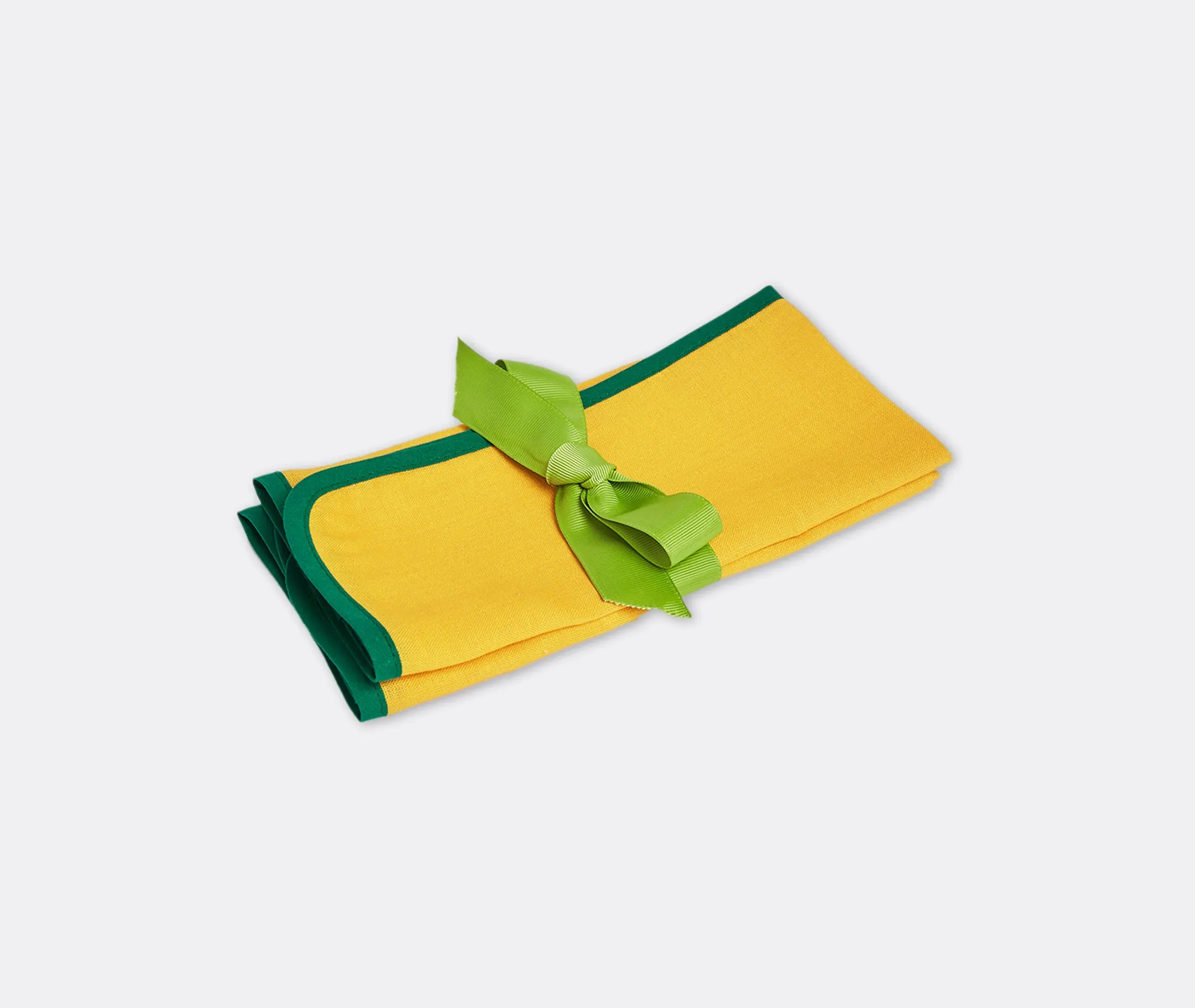 Rainbow Zafferano Large Napkin Set of Two - Yellow, Linen image