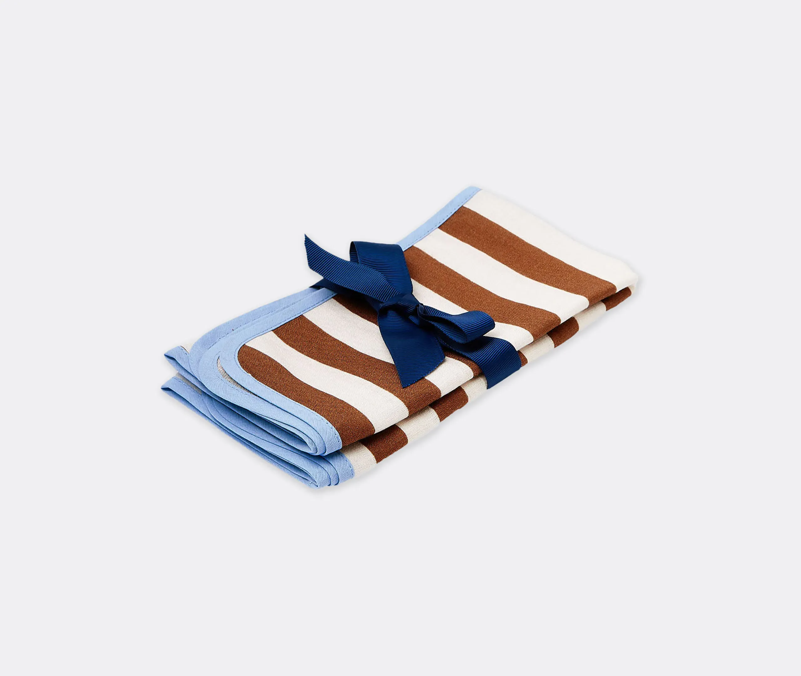 Riviera Cioccolato Large Dinner Napkins Set of 2 - Multicolour, Linen product