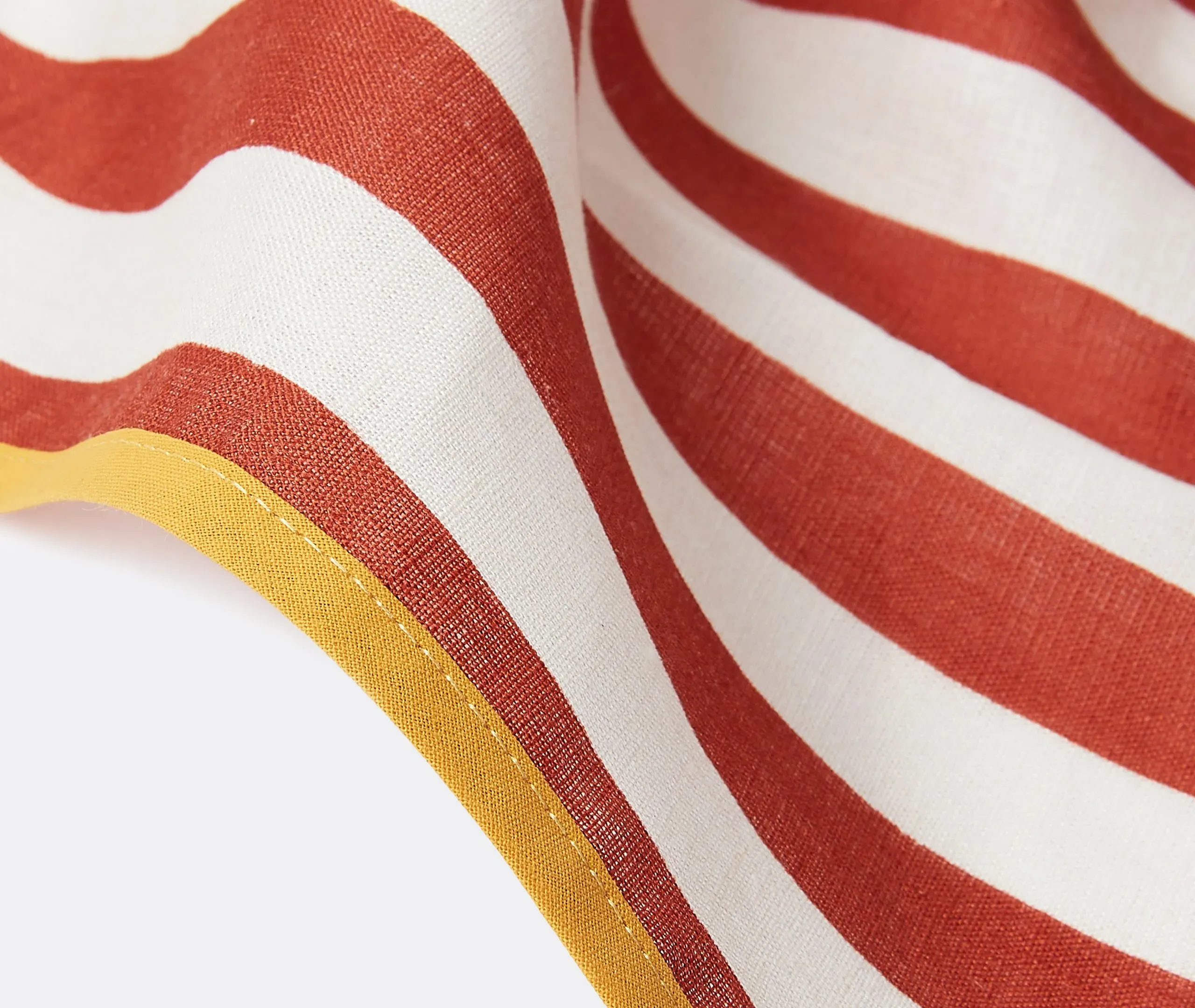 Riviera Mattone Linen Napkins Set of 2 - Multicolor