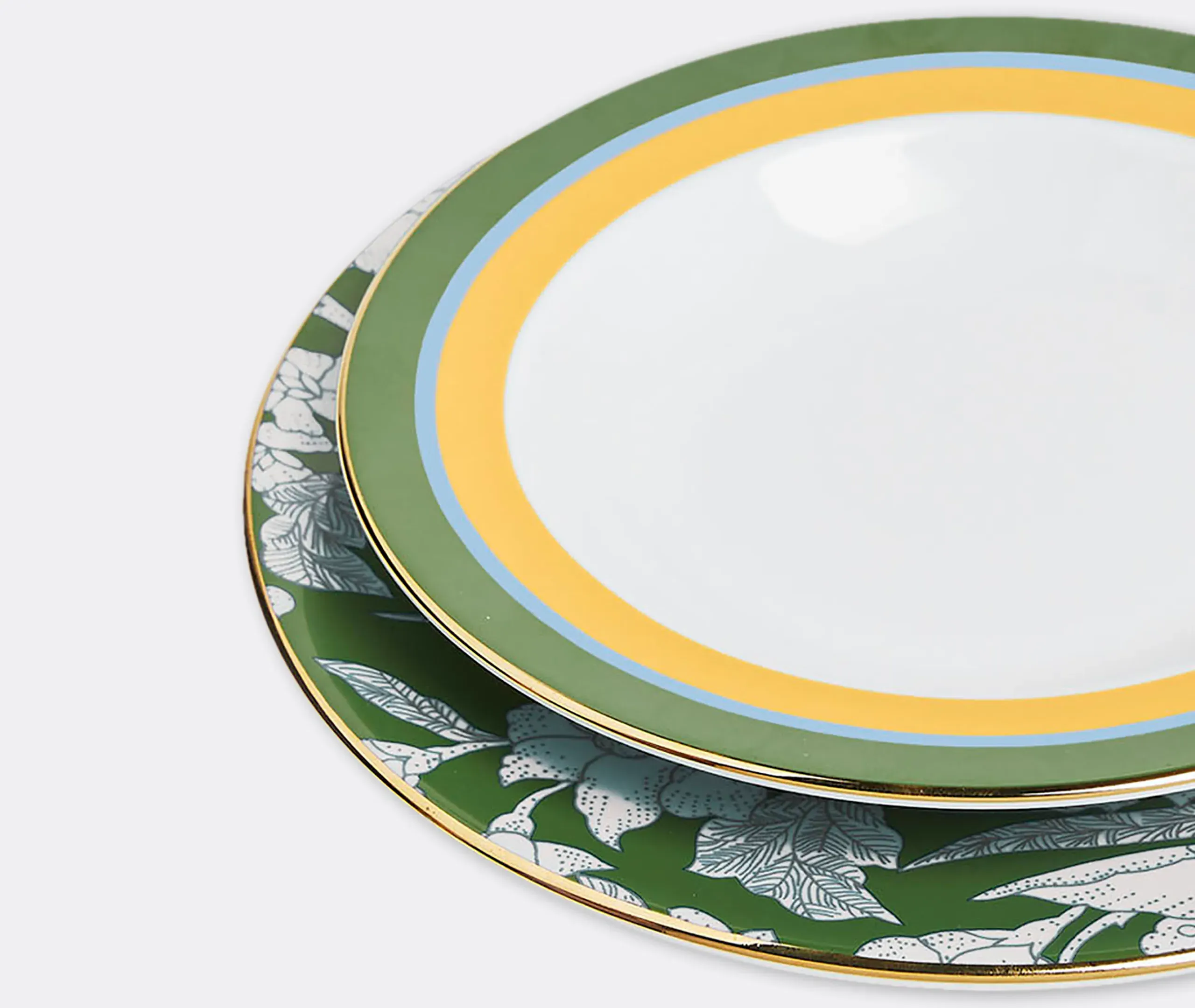 Roman Holiday Avorio Soup and Dinner Plate Set - Multicolour, Porcelain alternate view