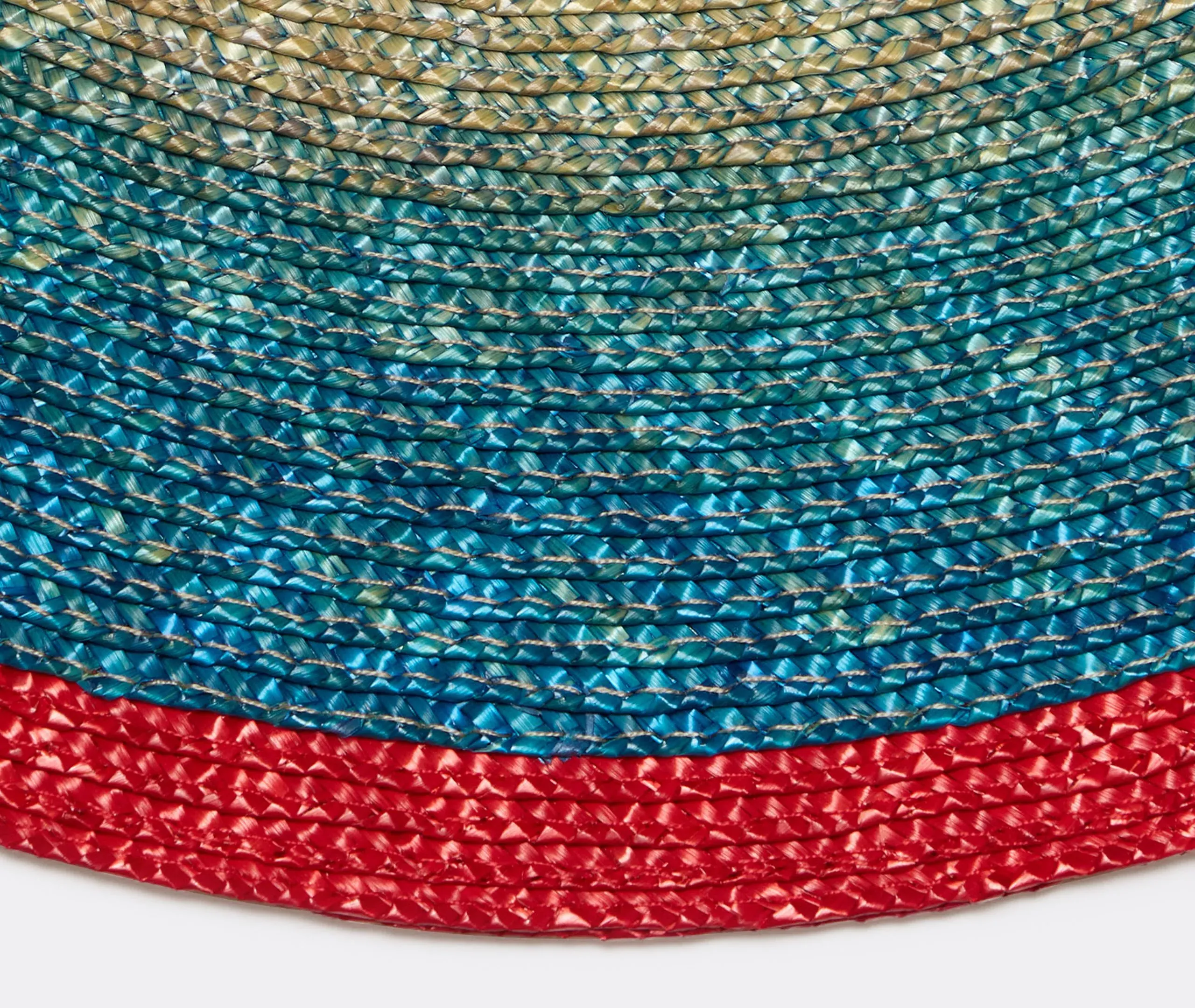 Round Placemat Set of 2 - Blue, Palm Straw