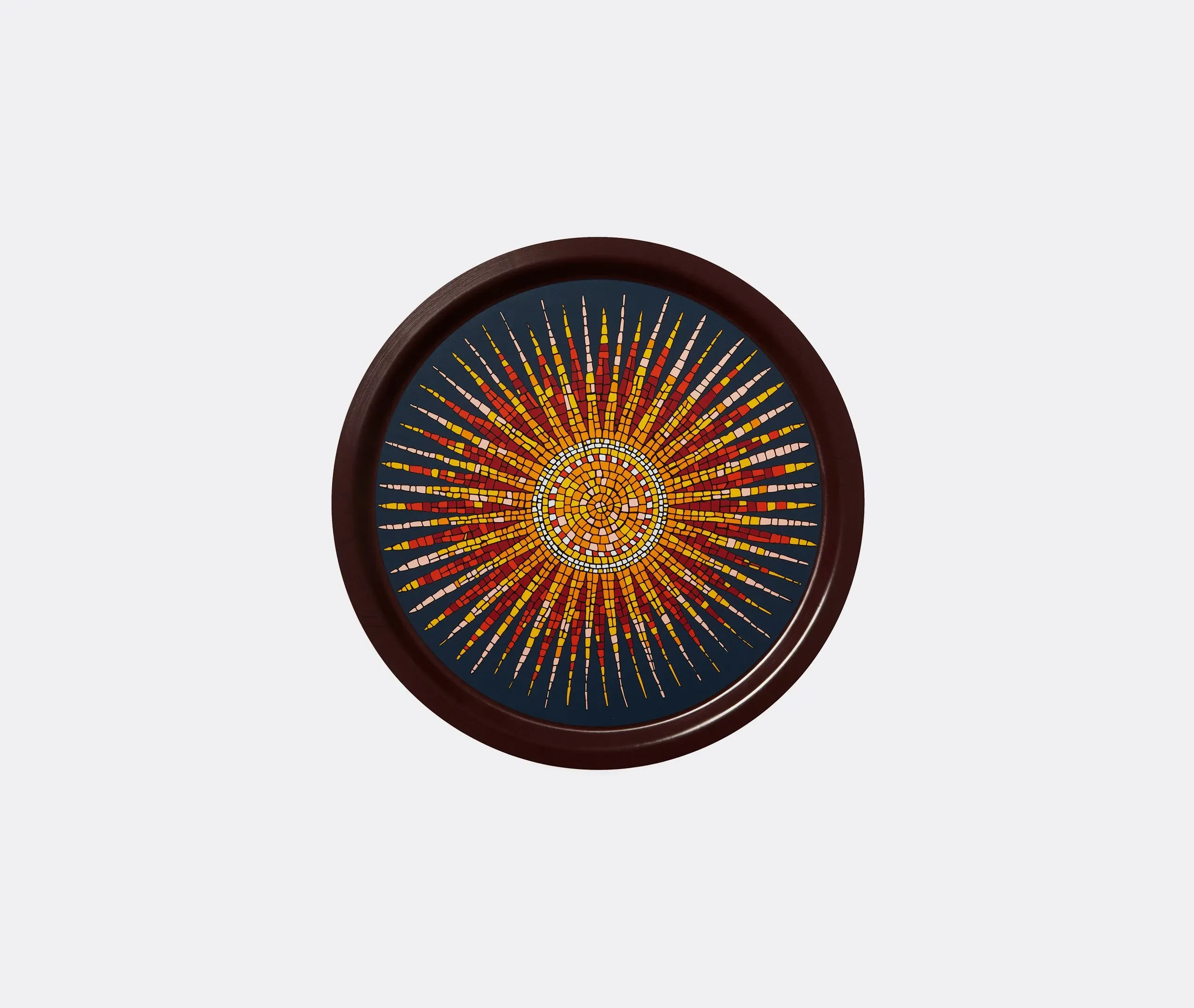 Round Serving Tray - Multicolor, Birchwood image
