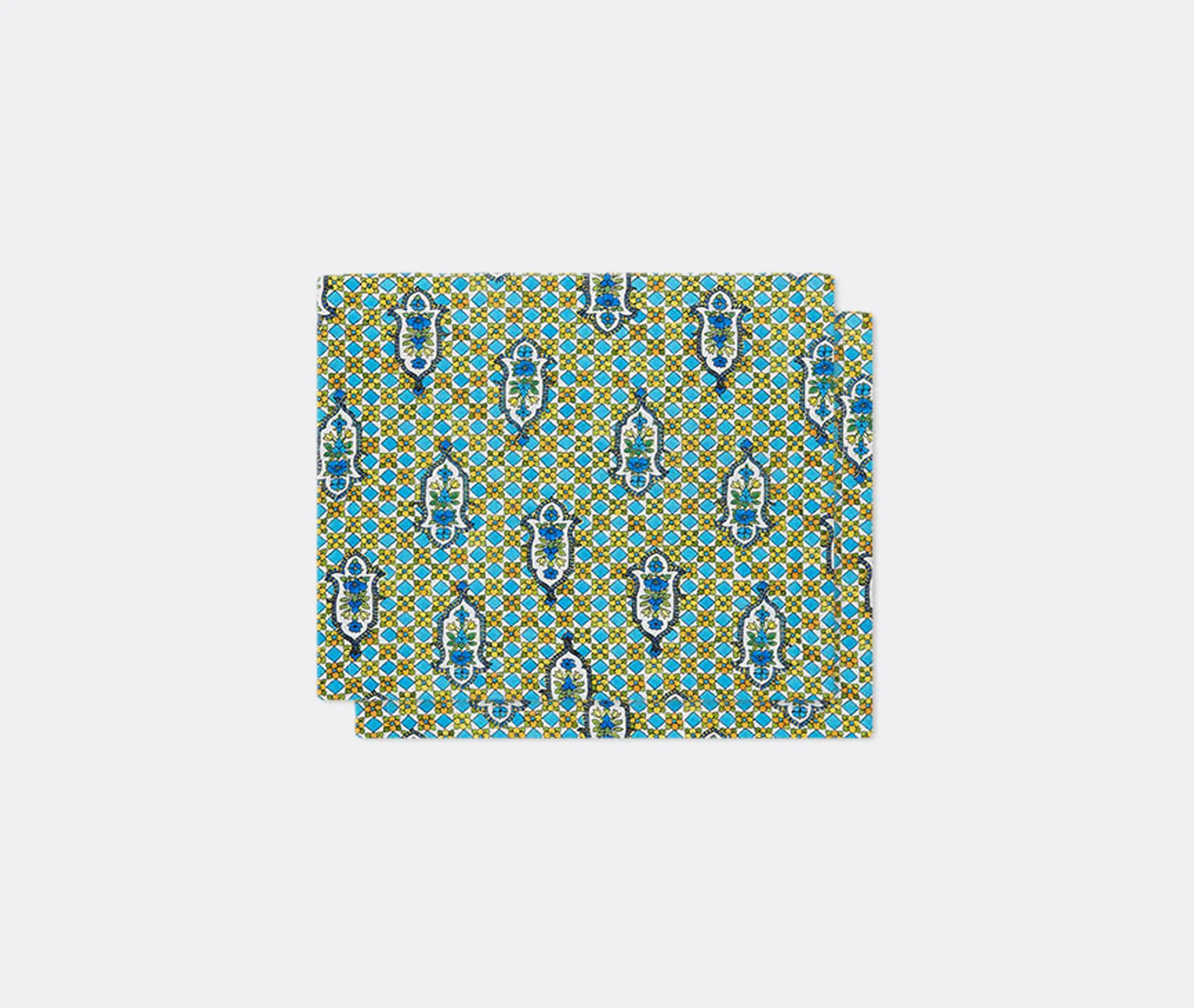 Santachiara Set of Two Table Mats - Multicolour, Linen