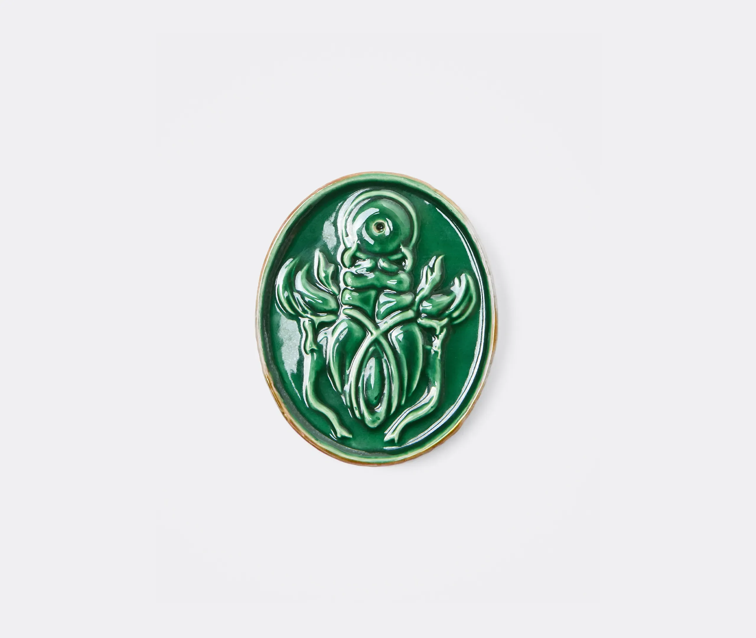 Scarab Incense Holder - Forest Green, Ceramic alternate view