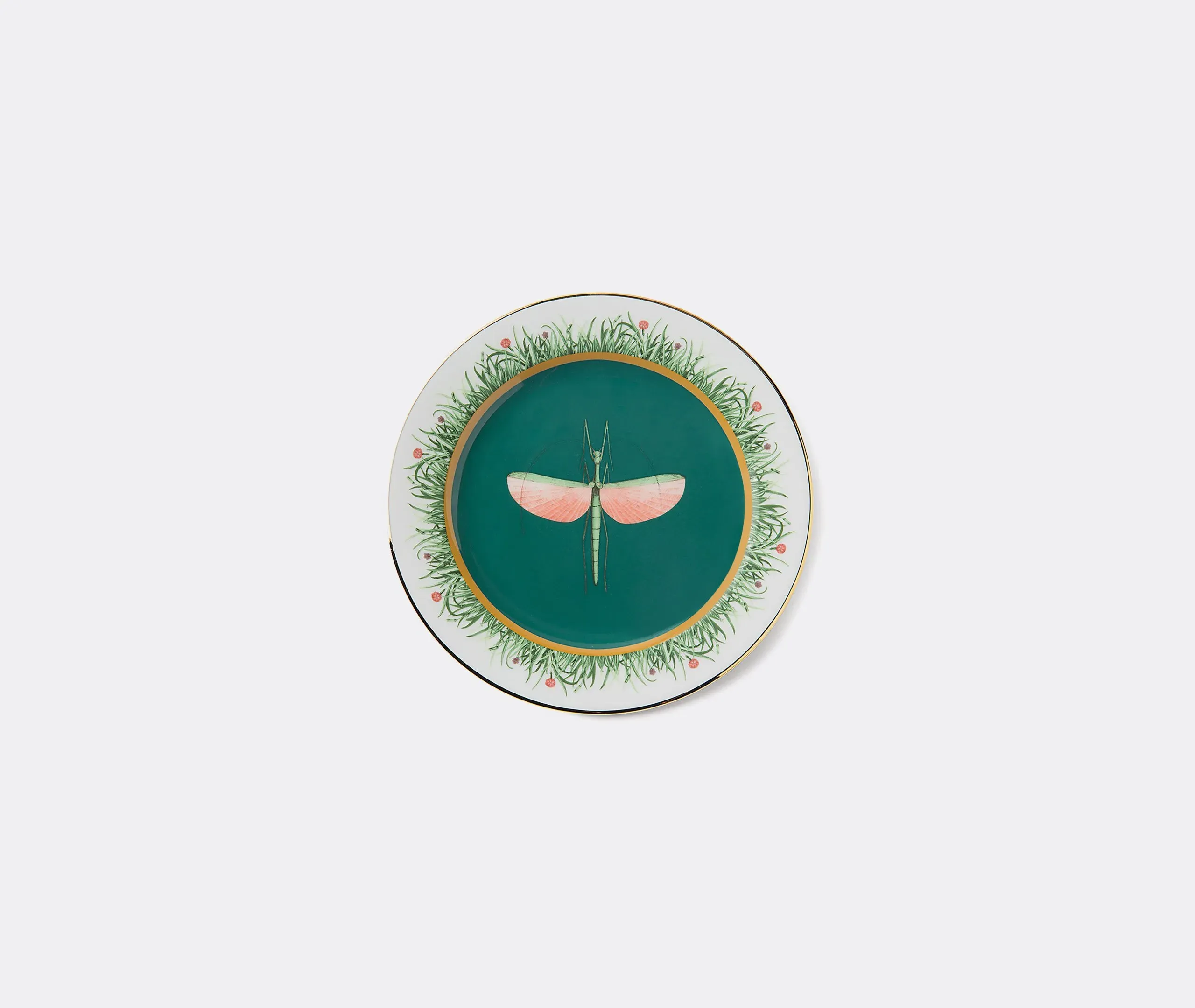 Set of 2 Dessert Plates - Green, Porcelain