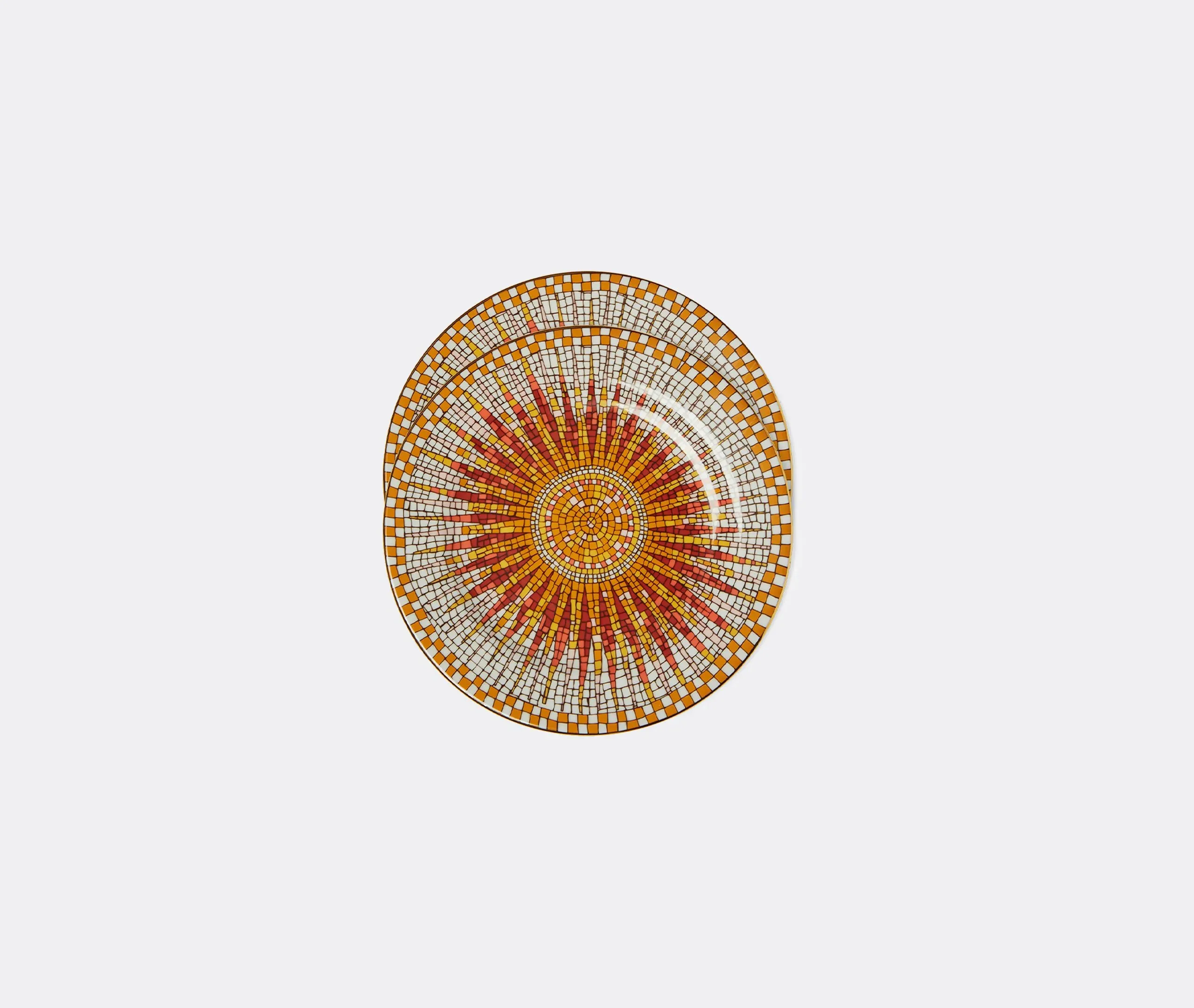 Set of 2 Dessert Plates - Multicolor, Porcelain