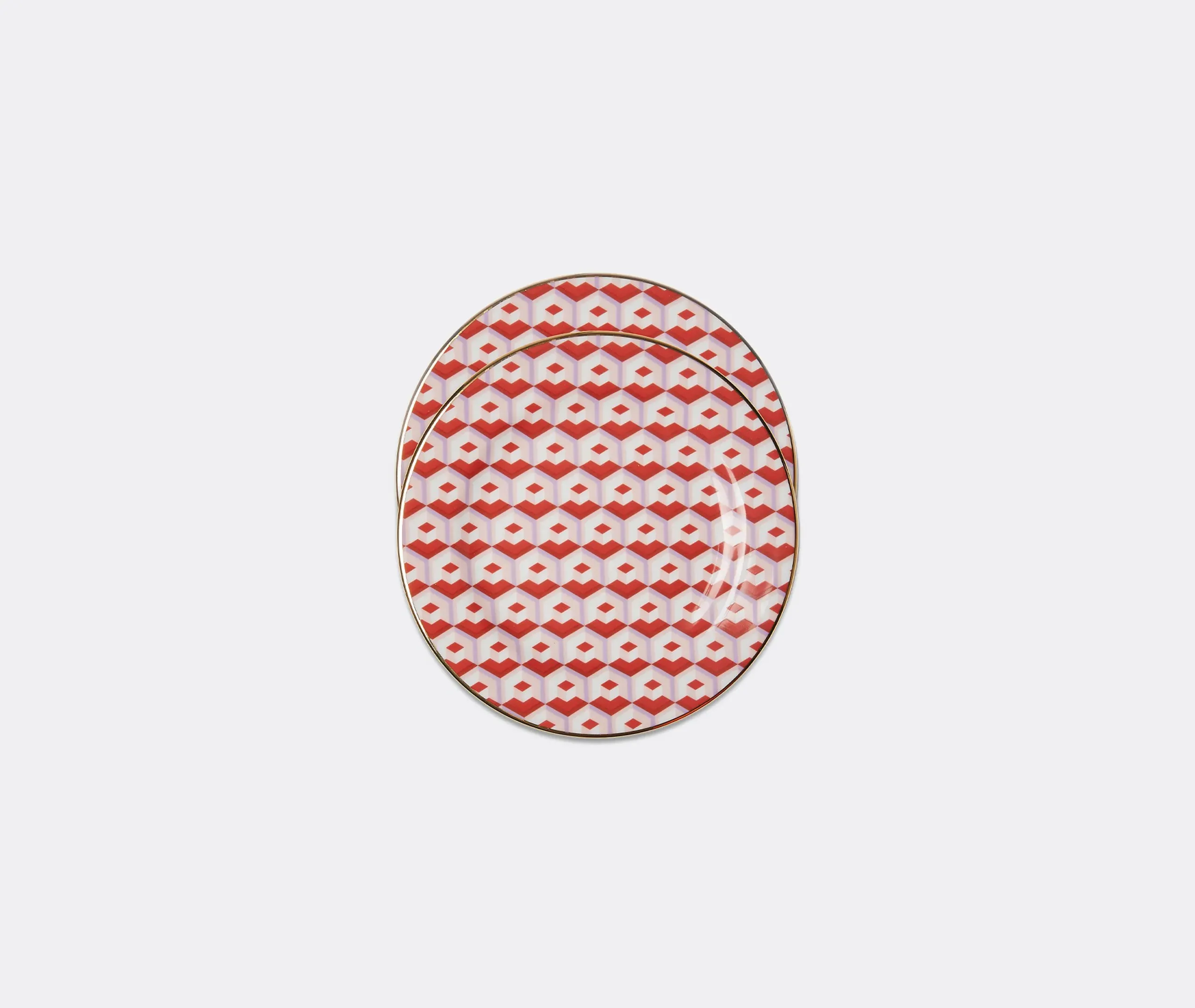 Set of 2 Dessert Plates - Multicolor, Porcelain image