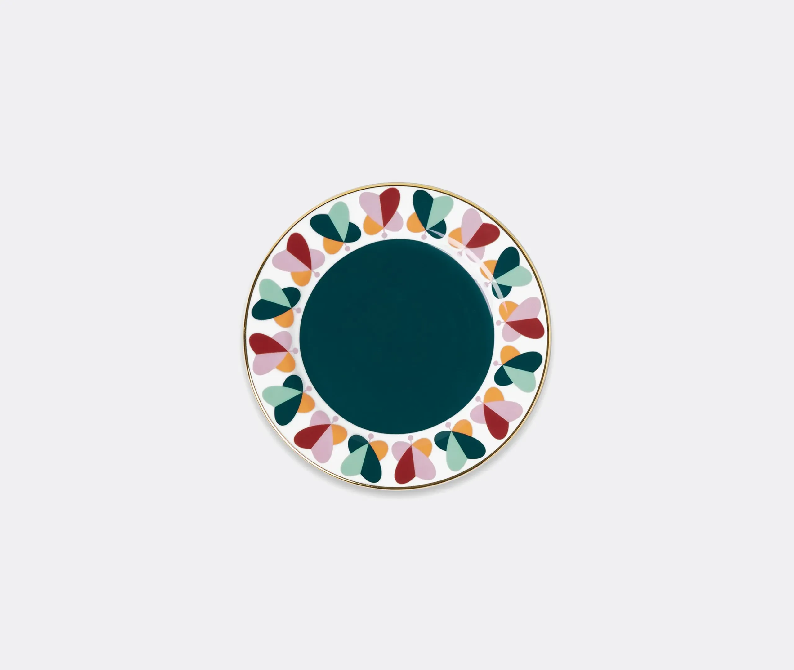 Set of 2 Dessert Plates Ring - Multicolour