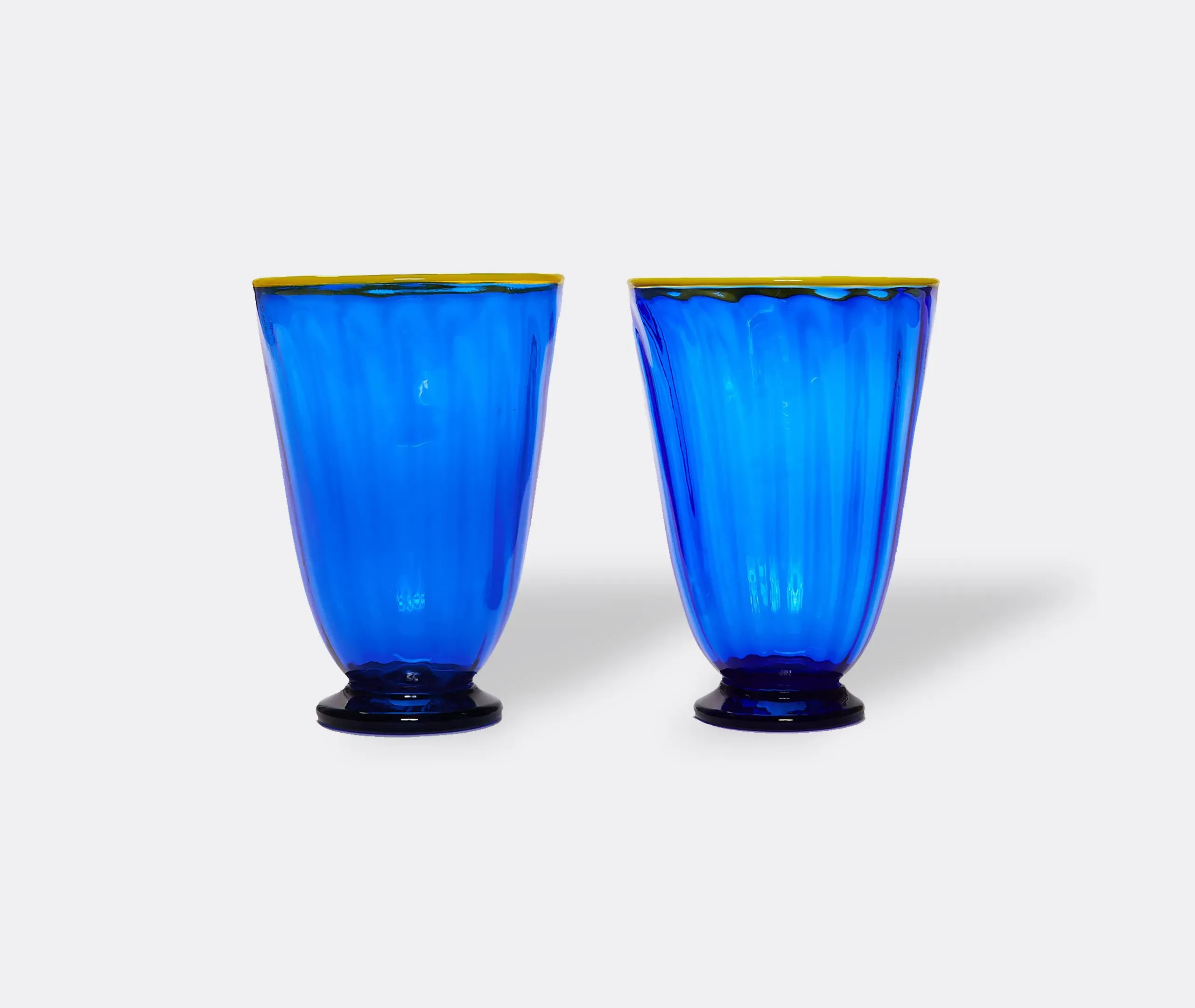 Set of 2 Drinking Glasses - Blue, Murano Glass image