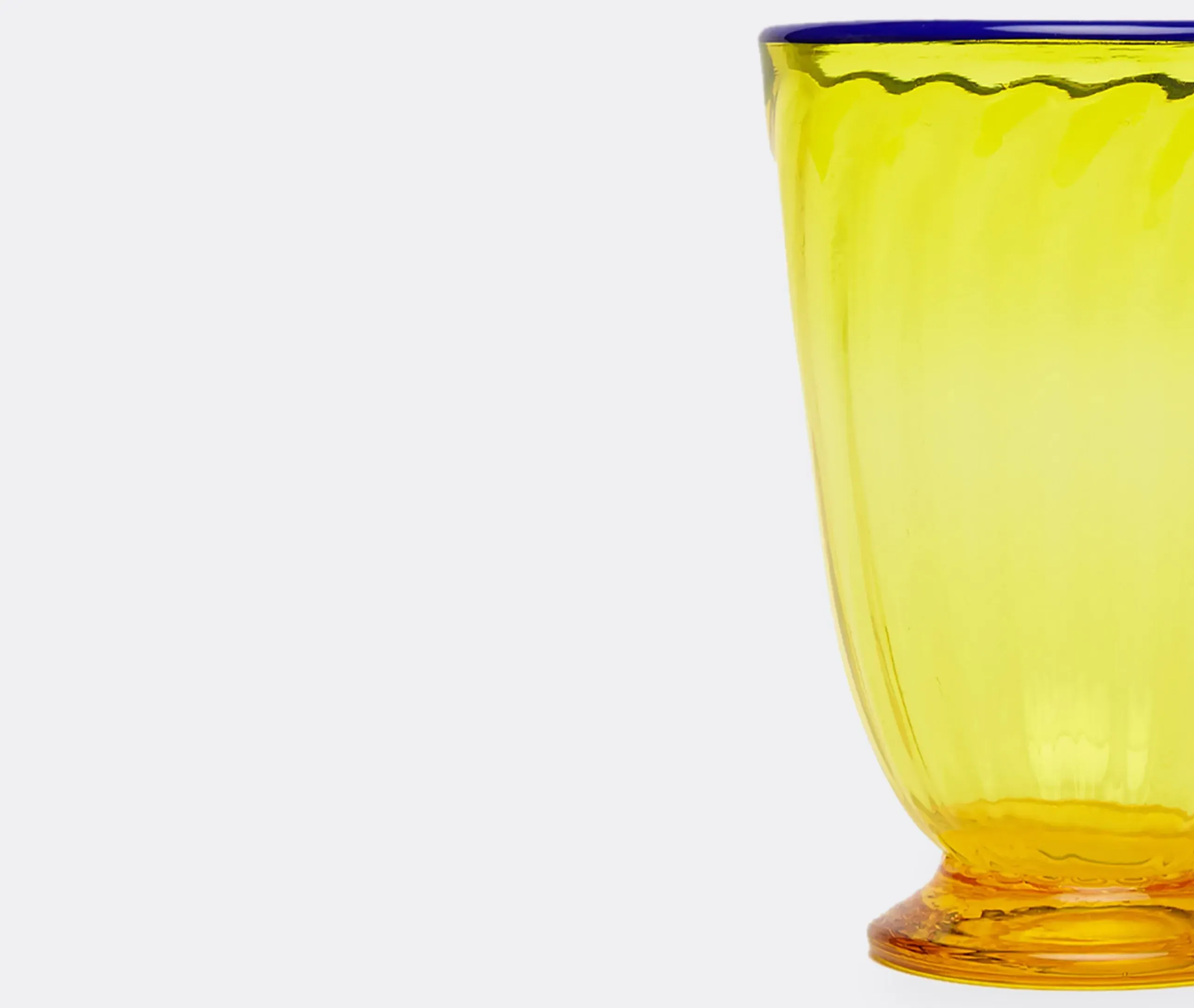 Set of 2 Drinking Glasses - Yellow, Murano Glass